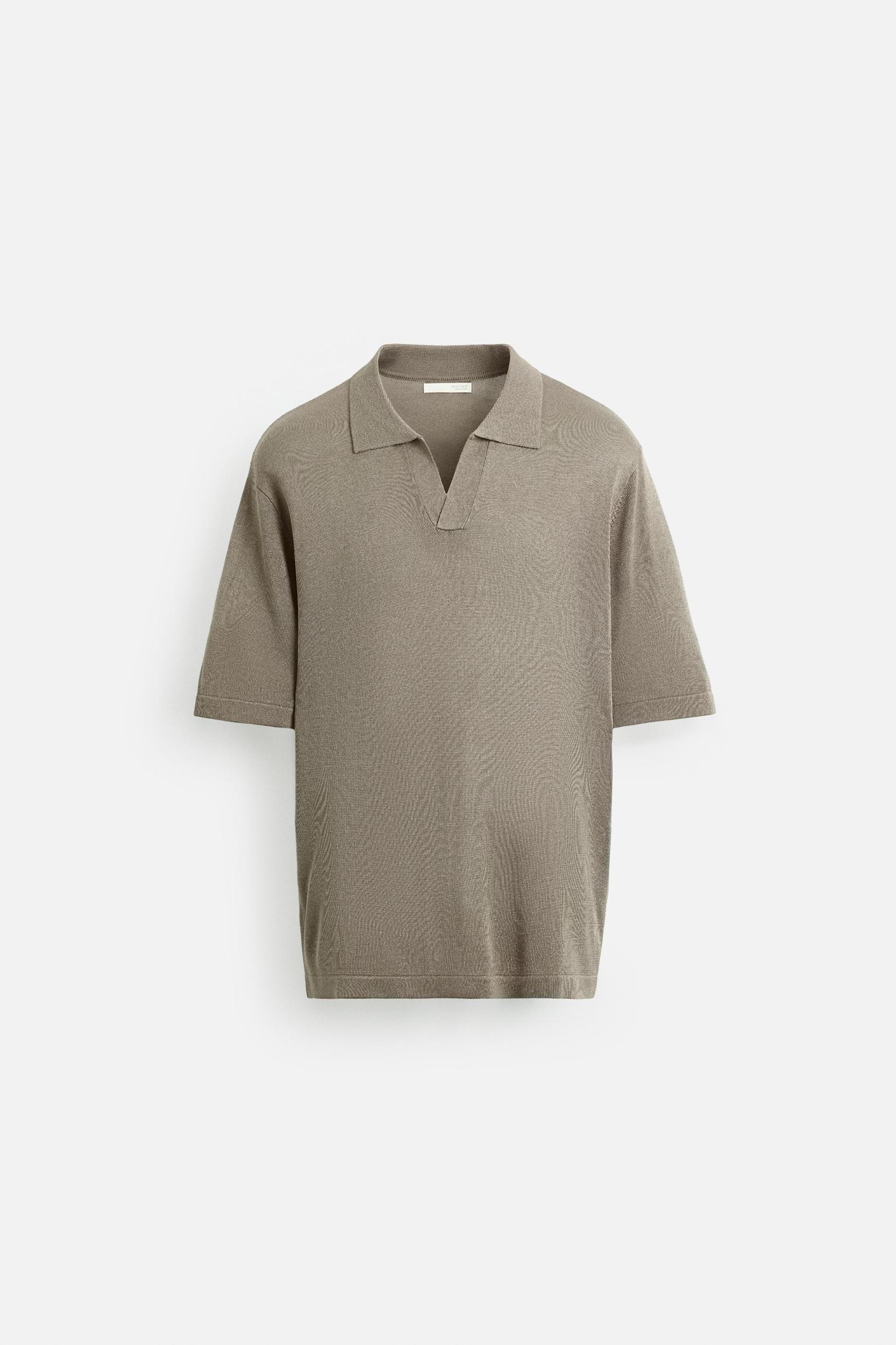 VISCOSE KNIT POLO SHIRT Product Image