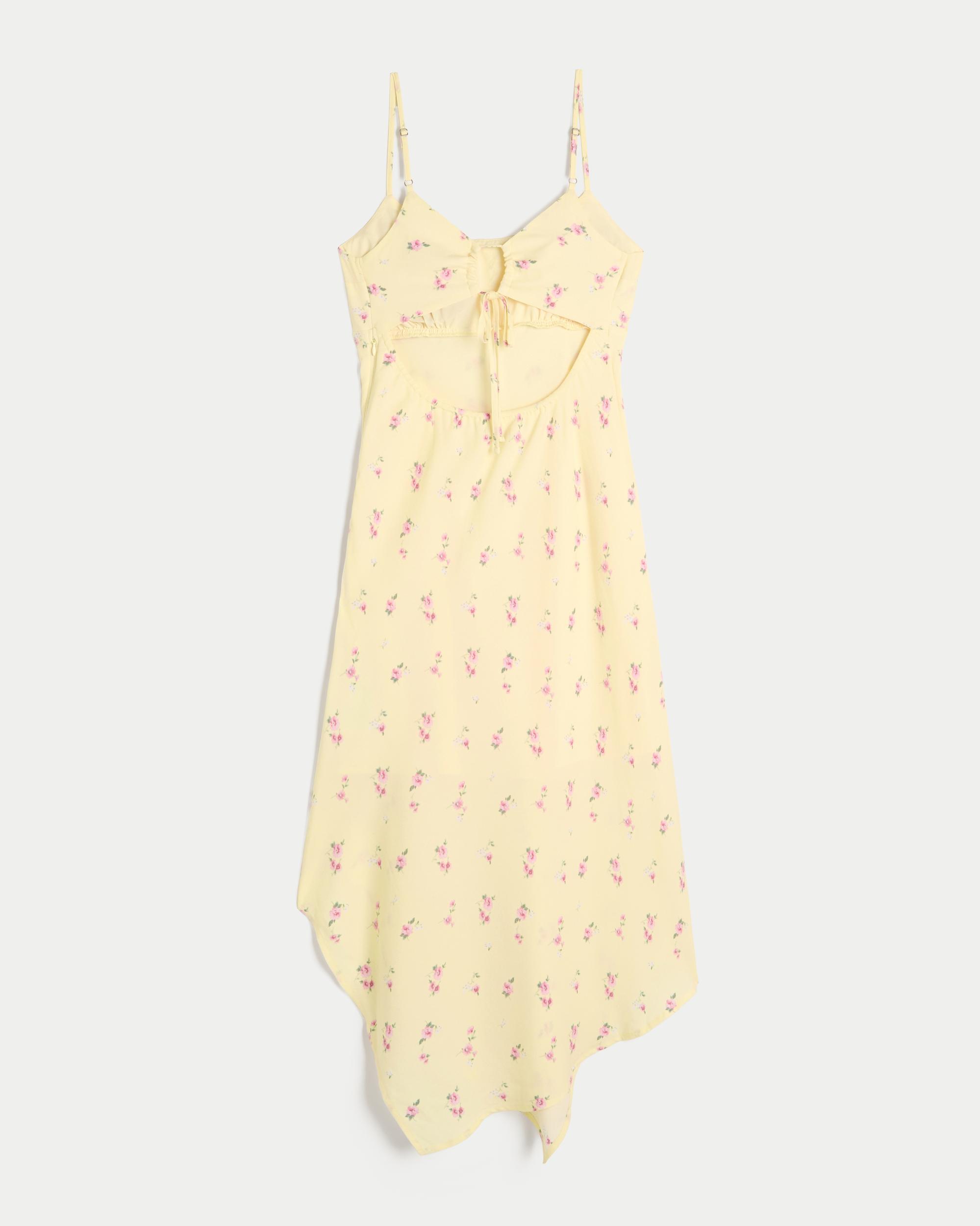 Asymmetrical Hem Midi Dress Product Image