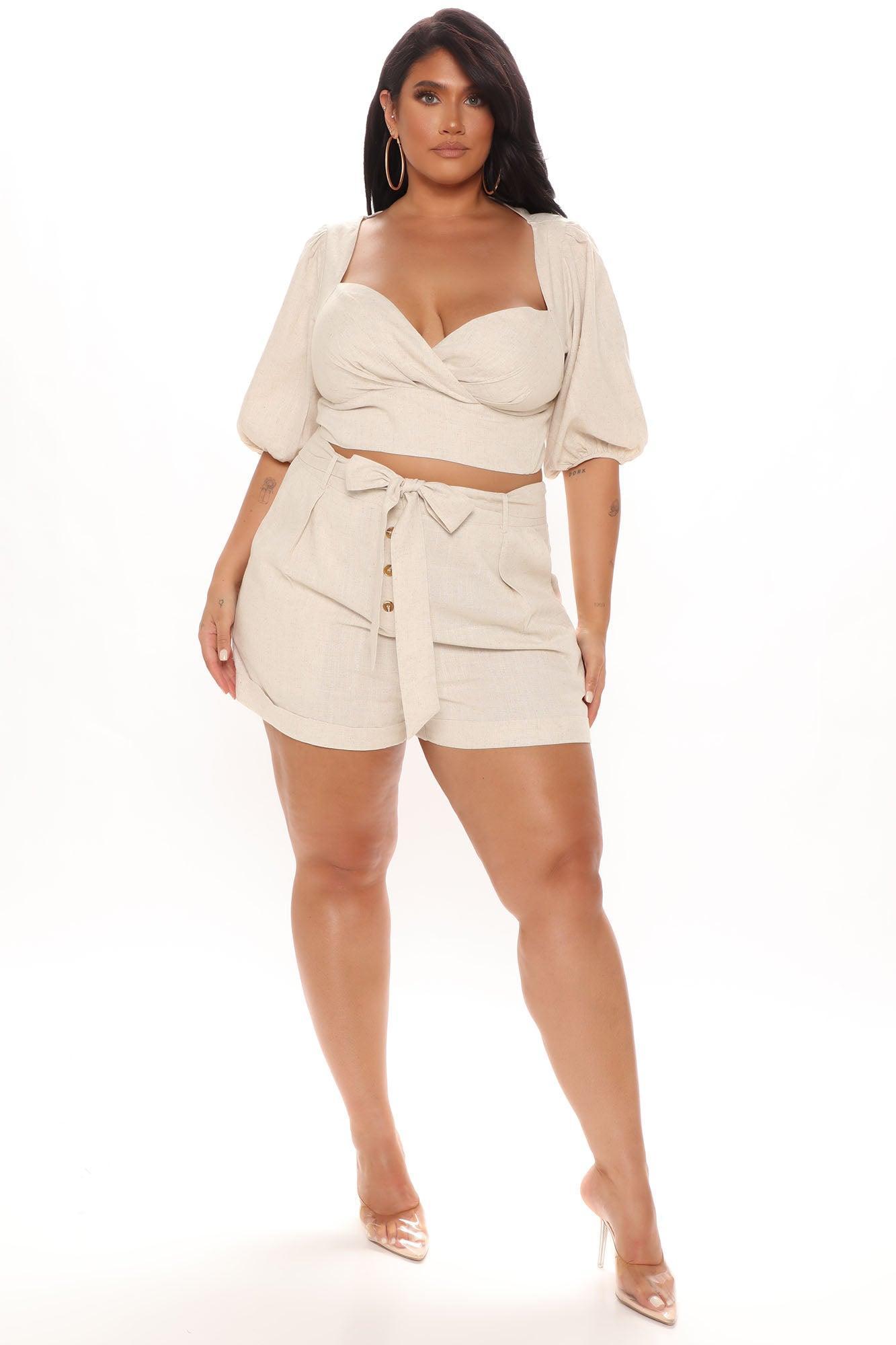 Mimosa And Chill Short Set - Nude Product Image