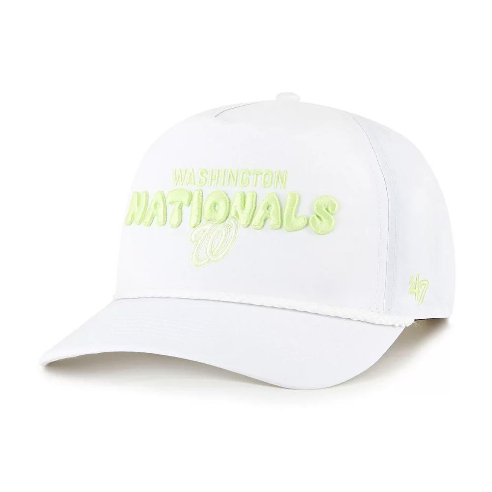 Women's '47  White Washington Nationals Bright Side Adjustable Hitch Hat Product Image