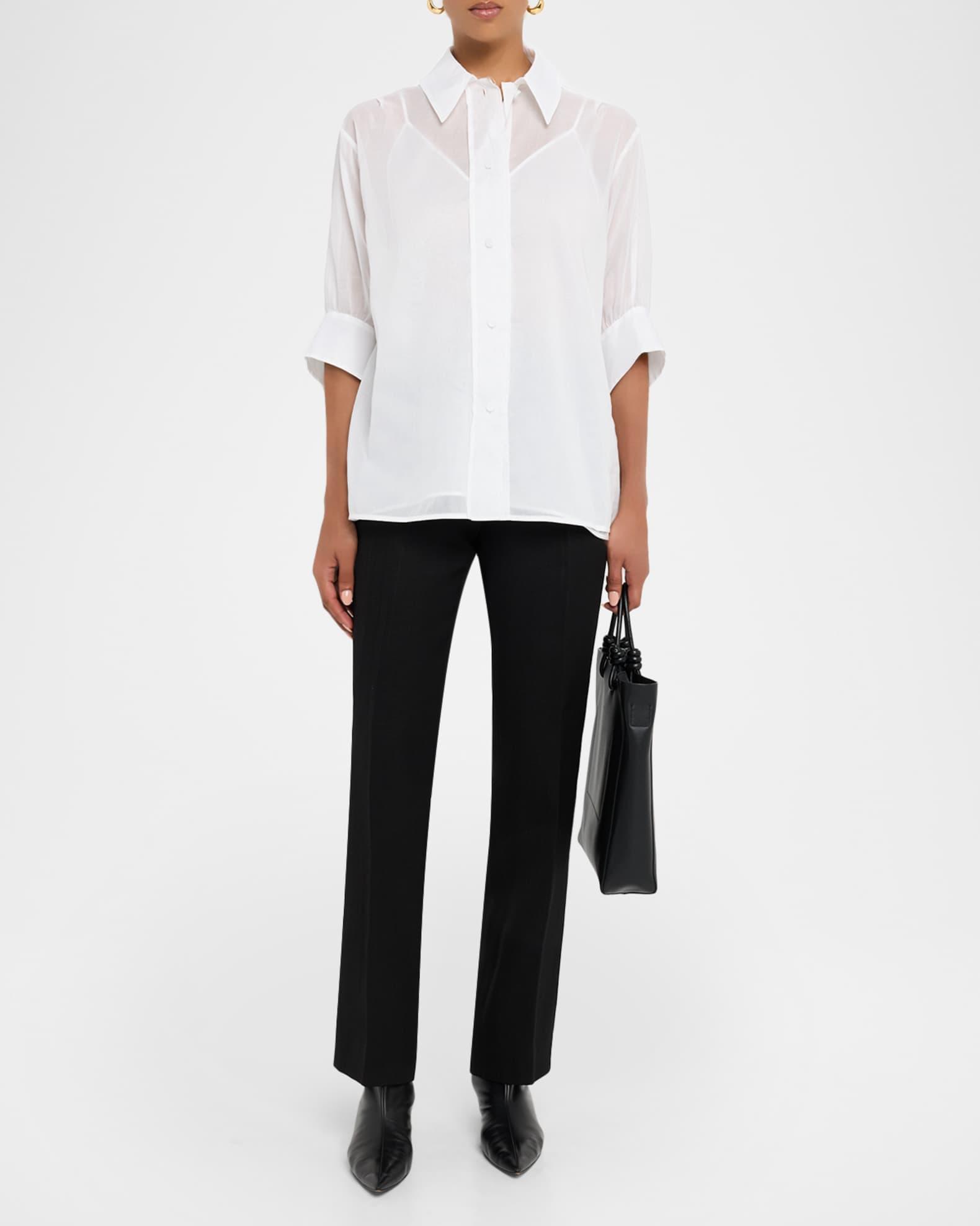 Volume Short-Sleeve Cotton Boxy Shirt Product Image