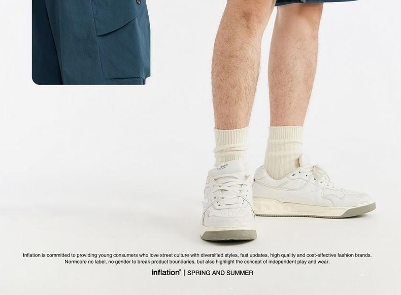 Drawstring-Hem Cargo Shorts Product Image