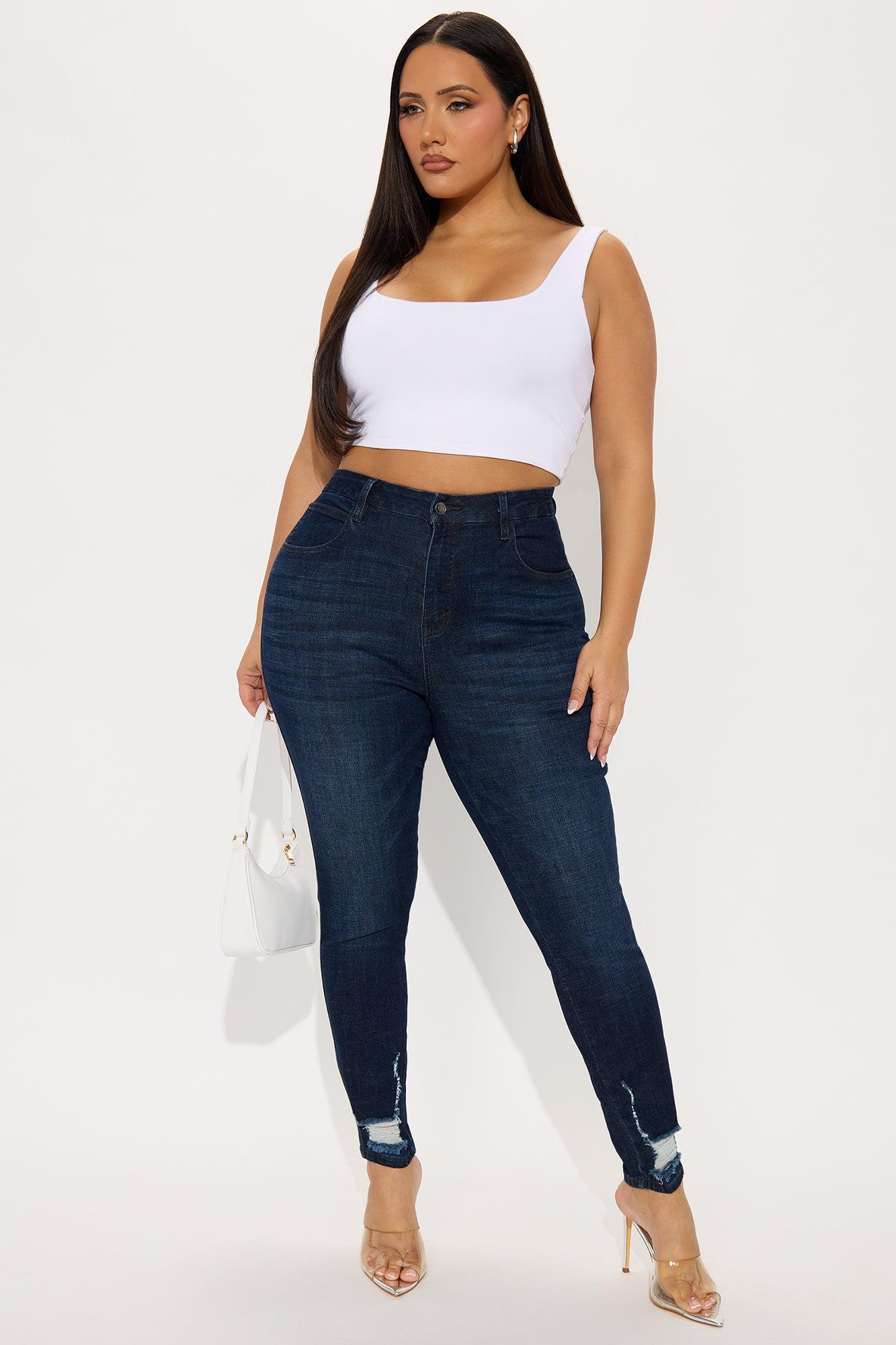 Long Story Short Sculpting Stretch Skinny Jeans - Dark Wash Product Image