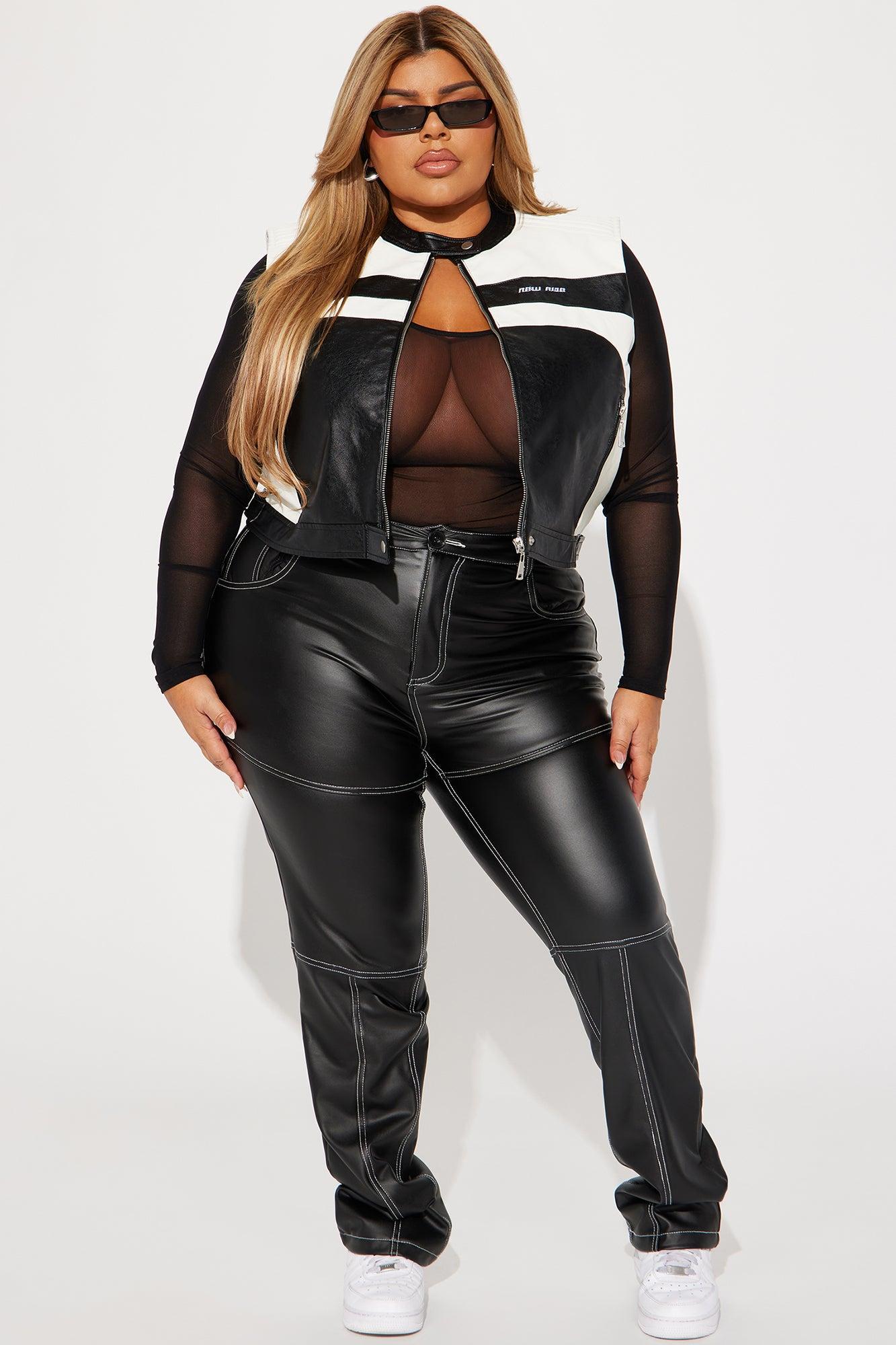 Andrea Faux Leather Pant - Black Product Image
