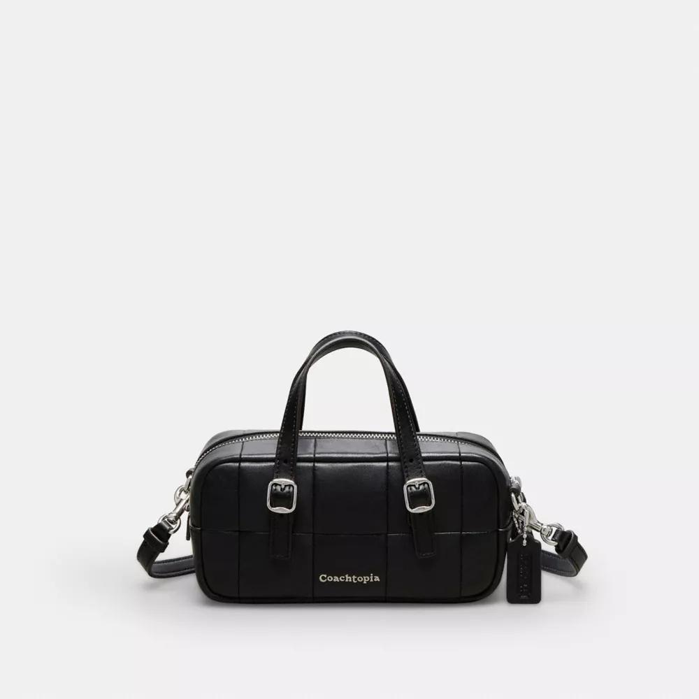 Alter/Ego Mini Satchel Bag In Checkerboard Upcrafted Leather With Crossbody Strap Product Image