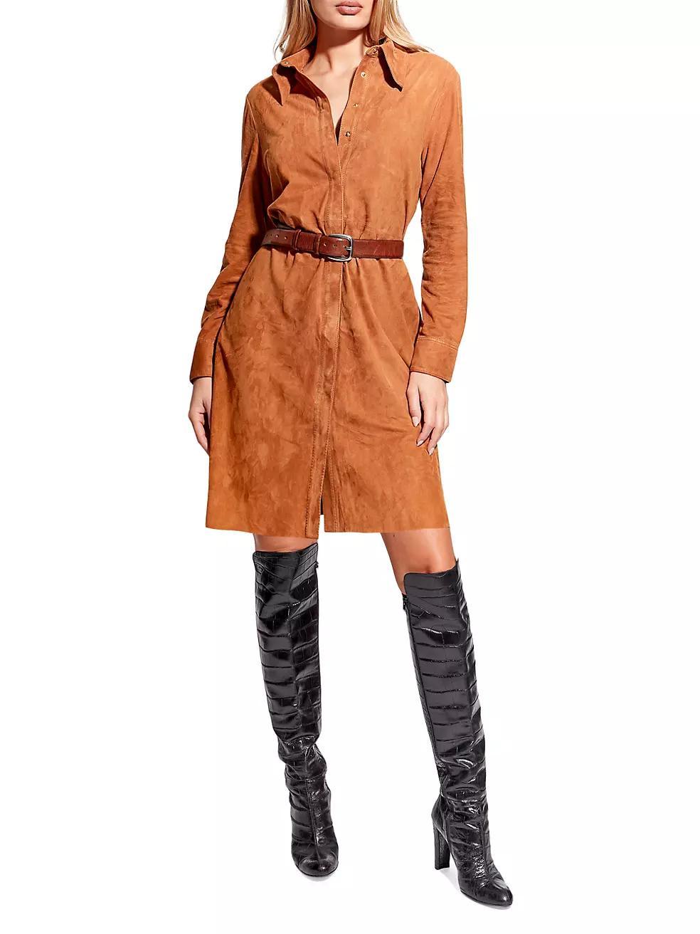 Bobbi Upcycled Suede Dress Product Image