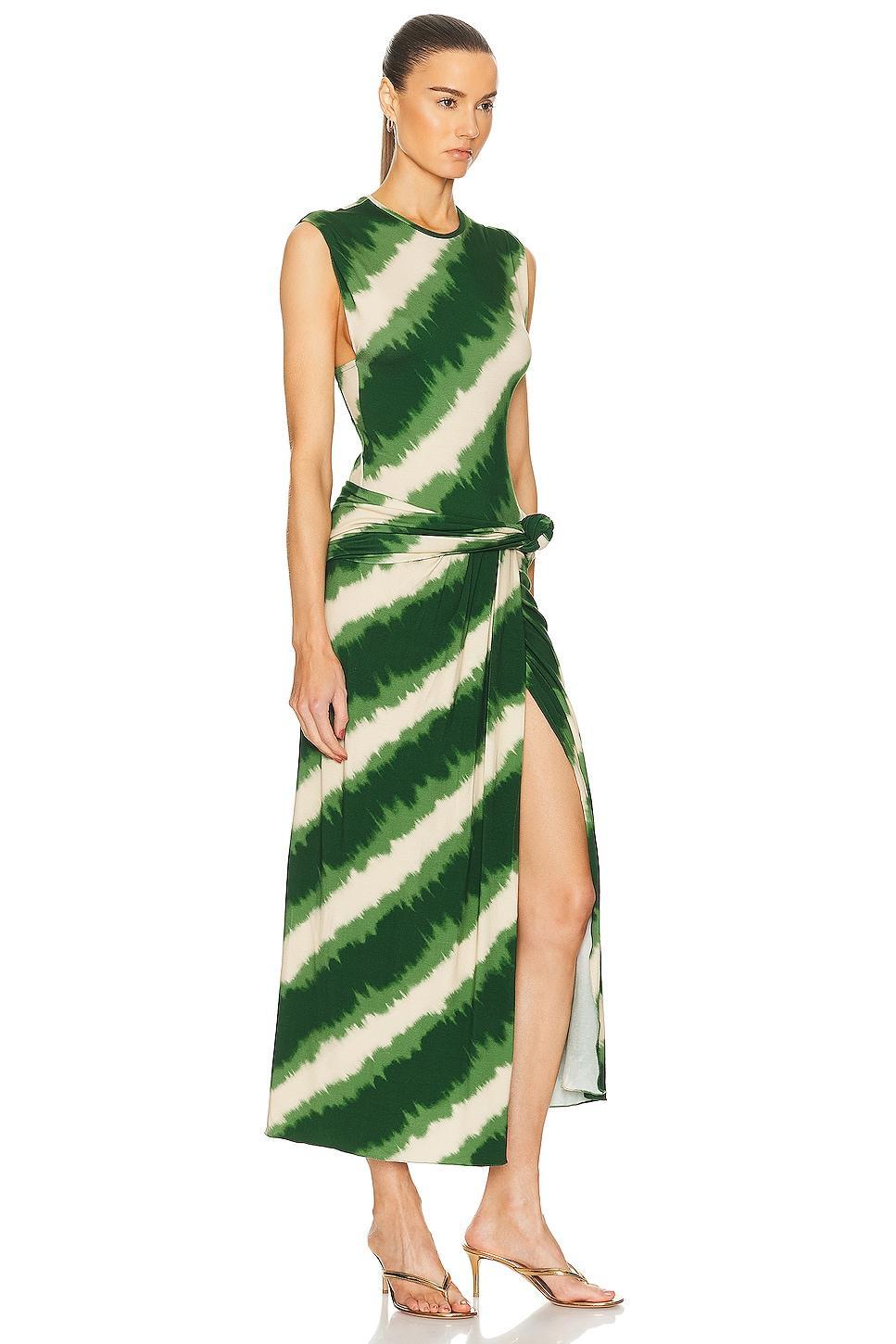 Johanna Ortiz Wrapped In Color Ankle Dress in Green Product Image