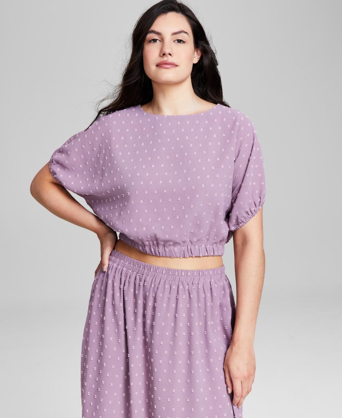 And Now This Womens Clip-Dot Scoop-Neck Crop Top, Created for Macys Product Image