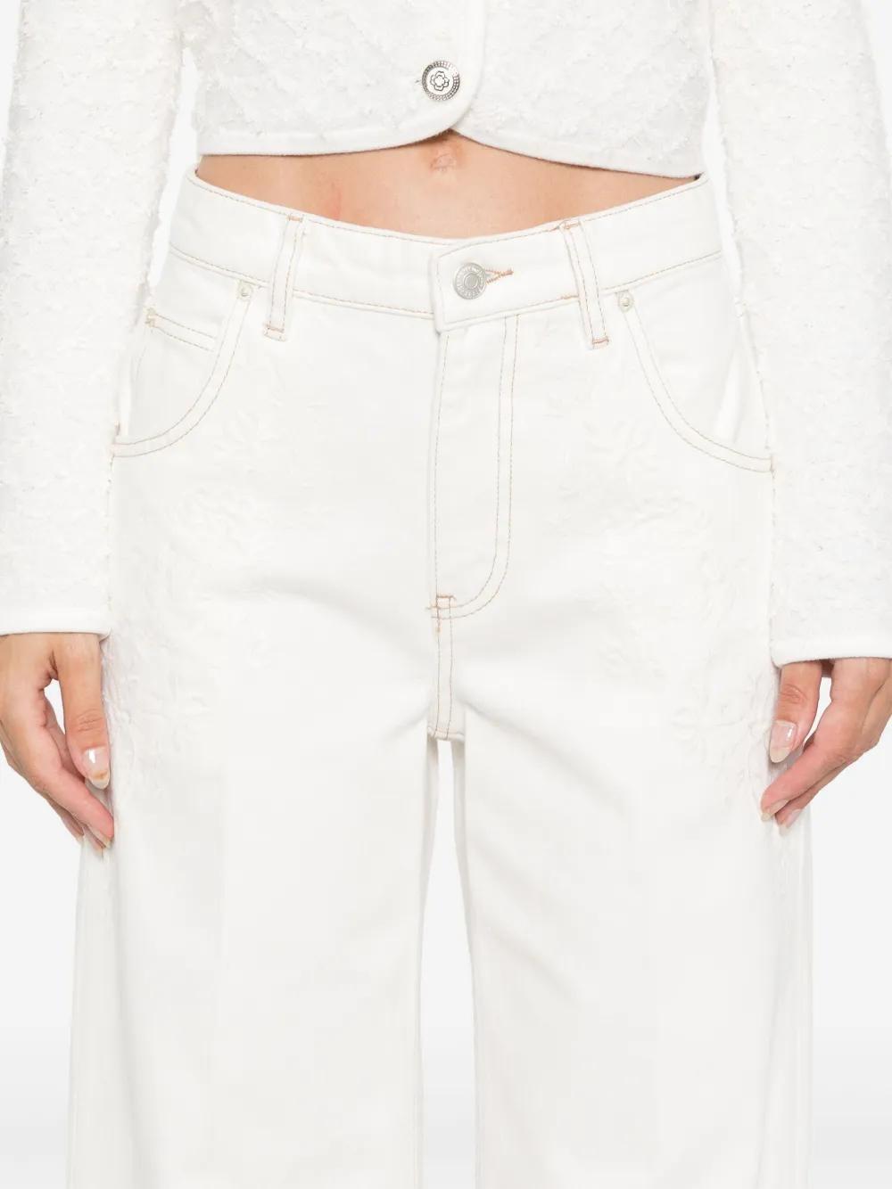 embroidered high-rise jeans Product Image