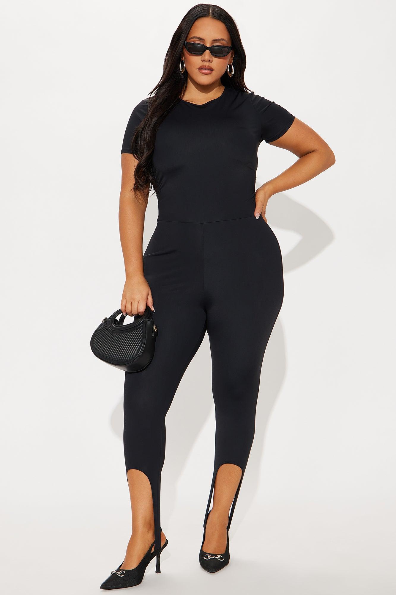 Elahni Short Sleeve Capri Jumpsuit - Black Female Product Image