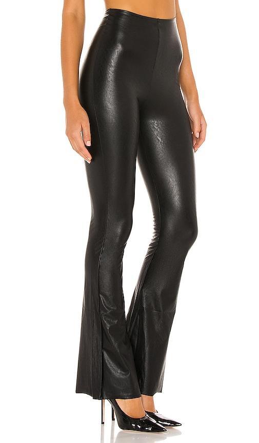 Faux-Leather Flared Leggings Product Image