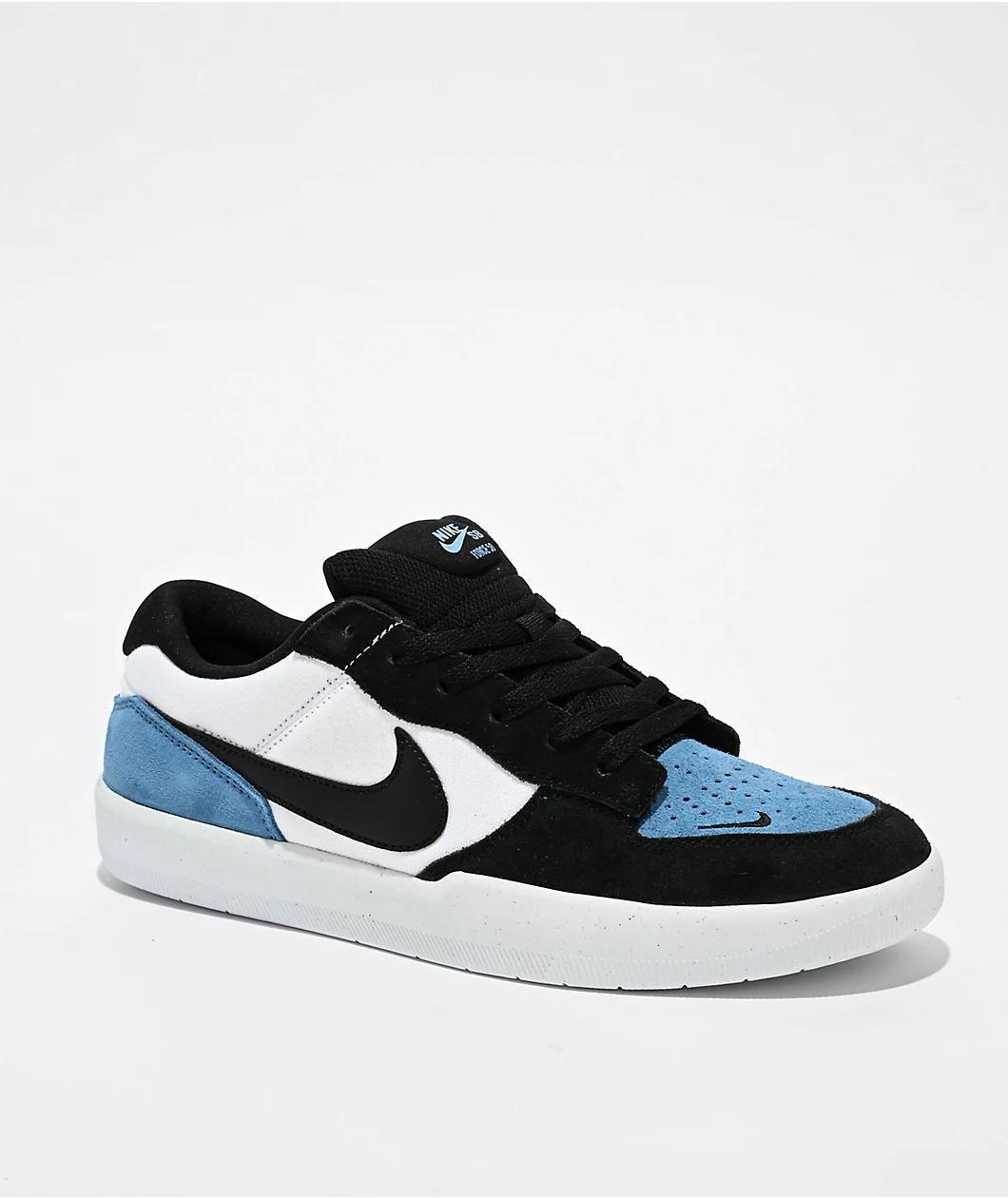Nike SB Force 58 Dutch Blue, Black, & White Skate Shoes Product Image
