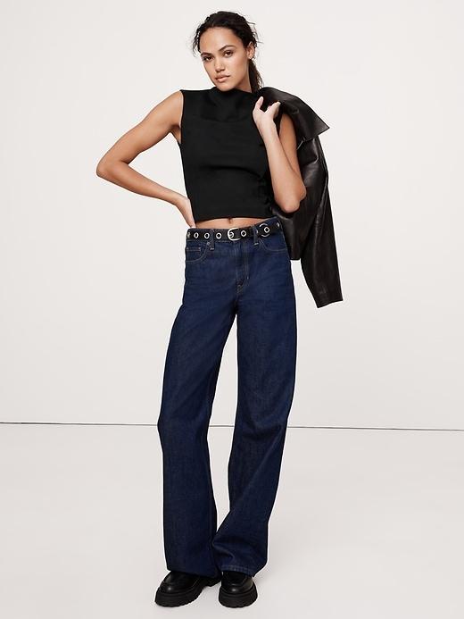 Everywhere Ponte Mock-Neck Top Product Image