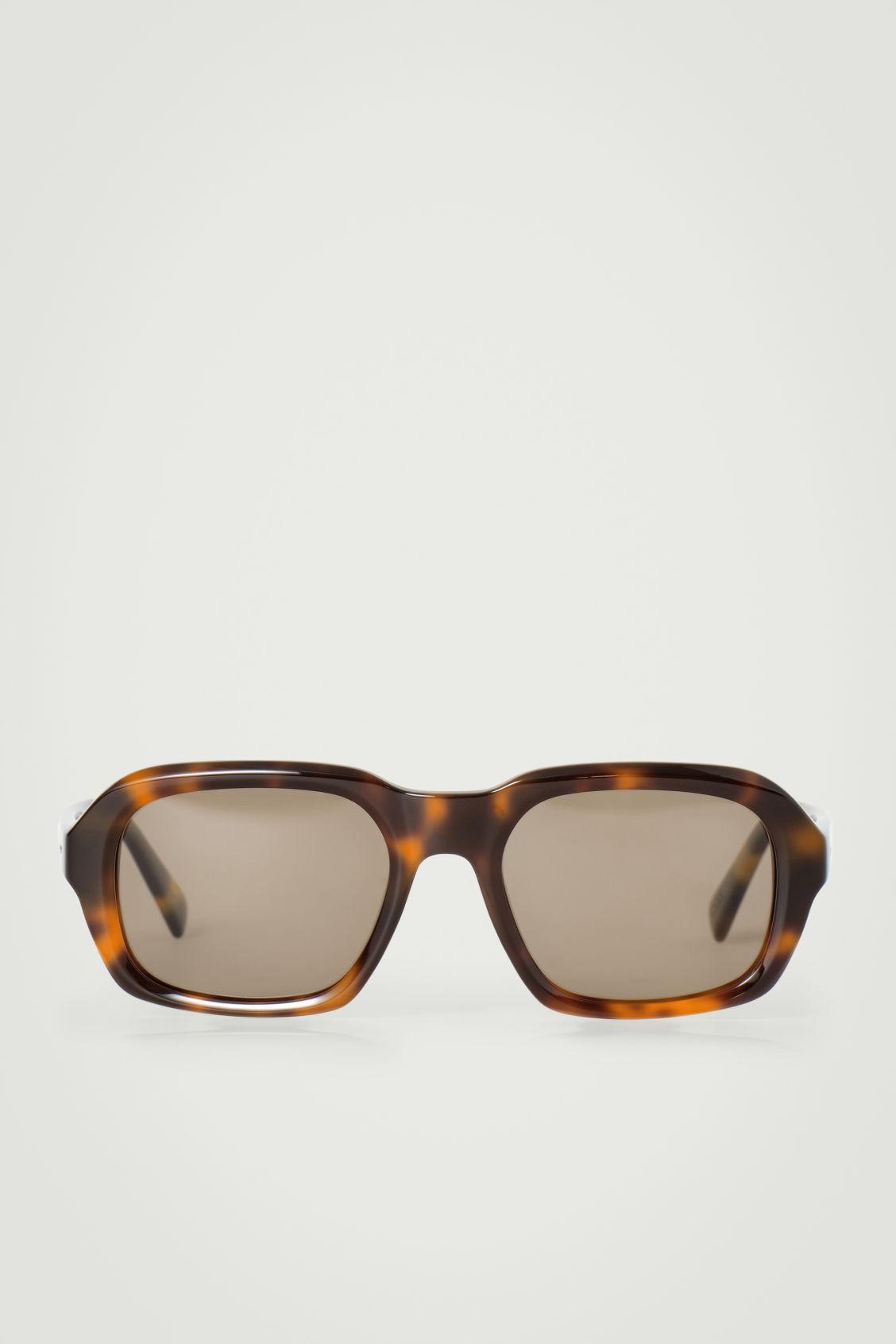 SQUARE-FRAME AVIATOR SUNGLASSES Product Image
