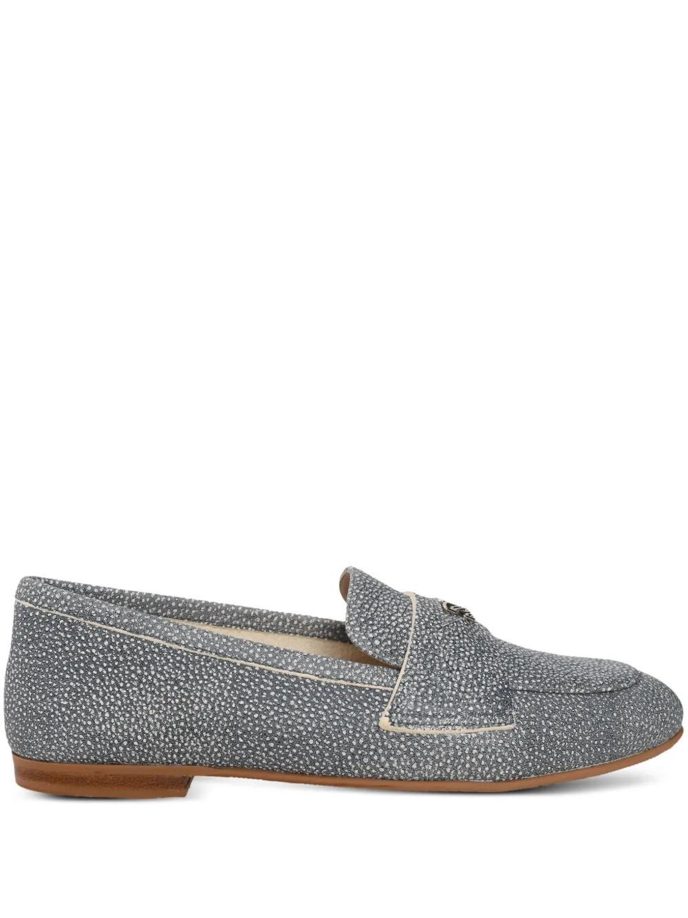 CASADEI Leather Loafers In Grey Product Image