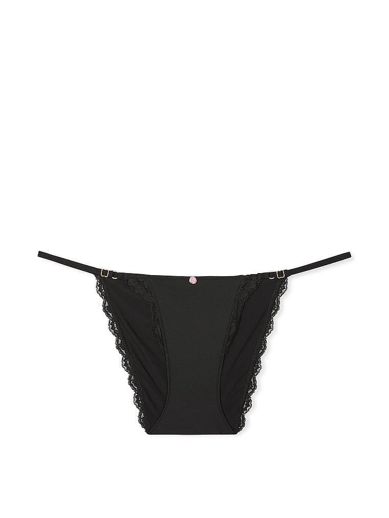 Lace-Trim Adjustable String Bikini Panty Product Image