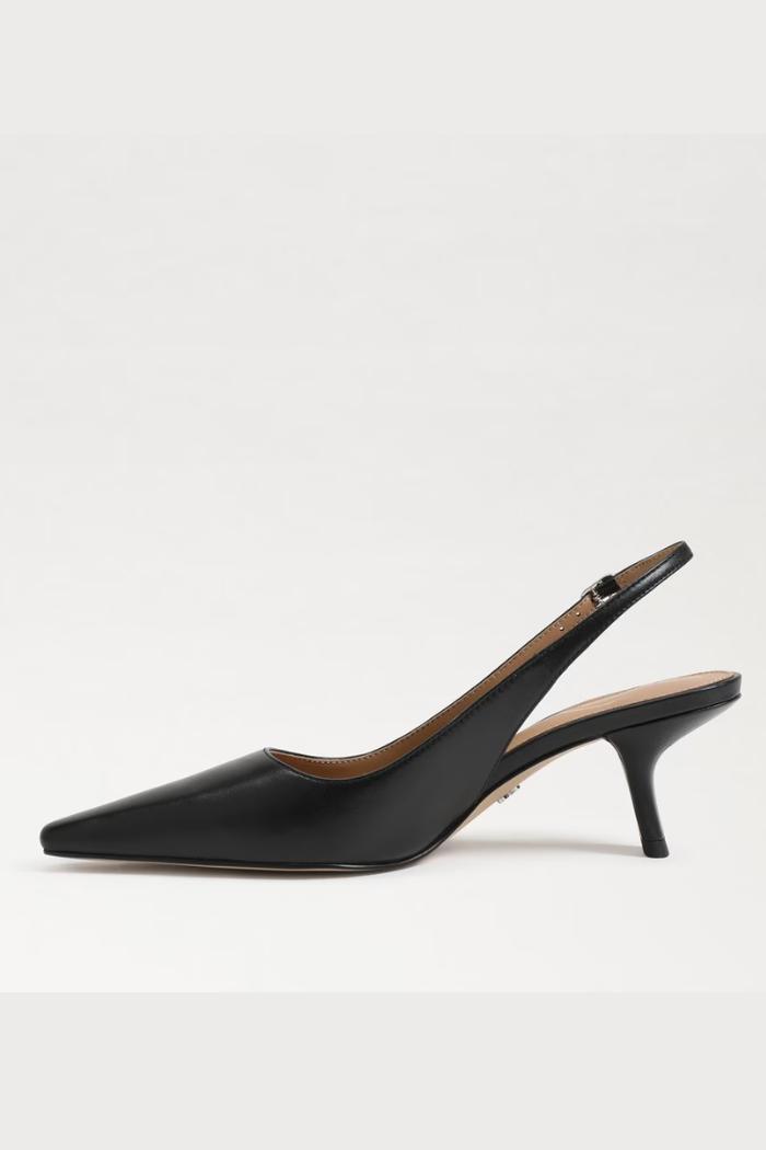 Bianka Slingback Pump - Black Leather Product Image
