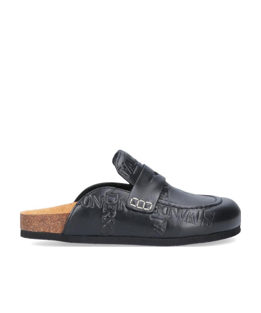 JW ANDERSON Logo-debossed Loafer Mules In Black Product Image