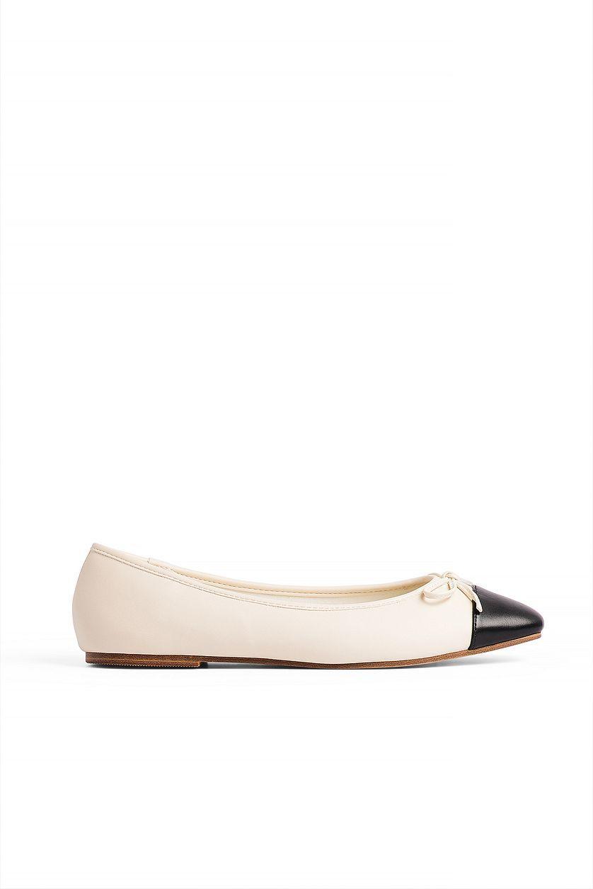 Contrast Toe Ballerinas Product Image