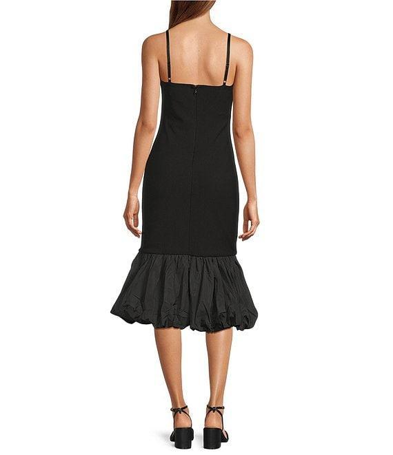 ASTR the Label Brittnea Square Neck Spaghetti Straps Bubble Hem Bodycon Dress Product Image