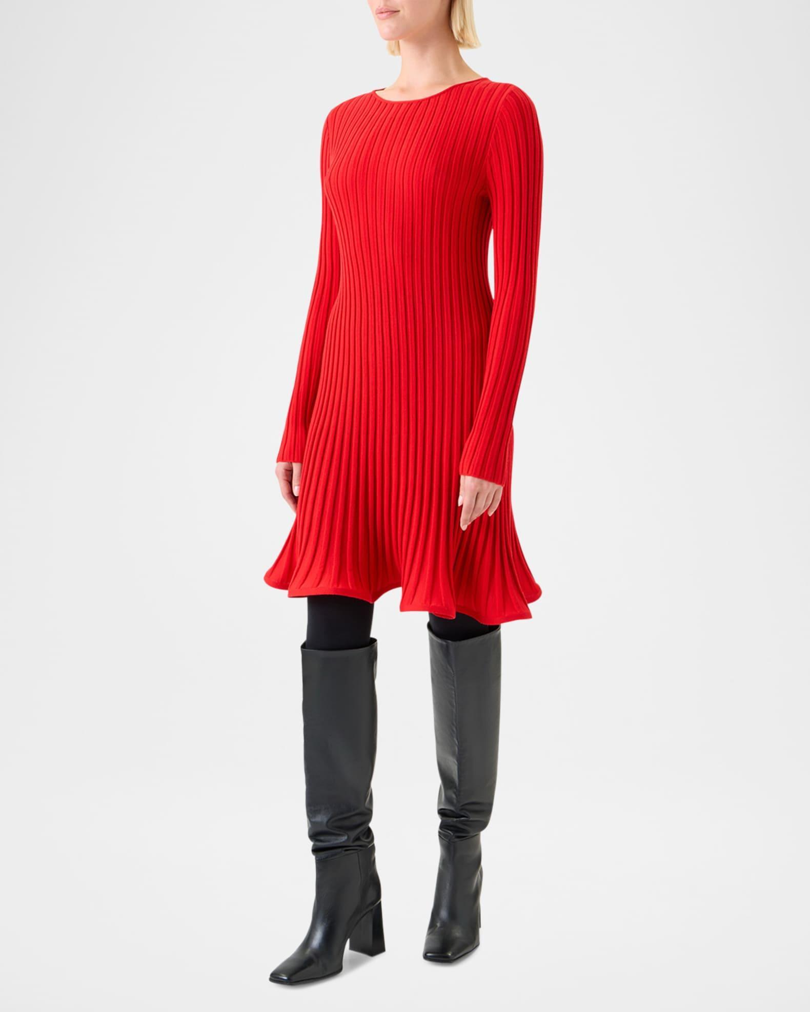 Reversed Rib Knit Mini Dress Product Image
