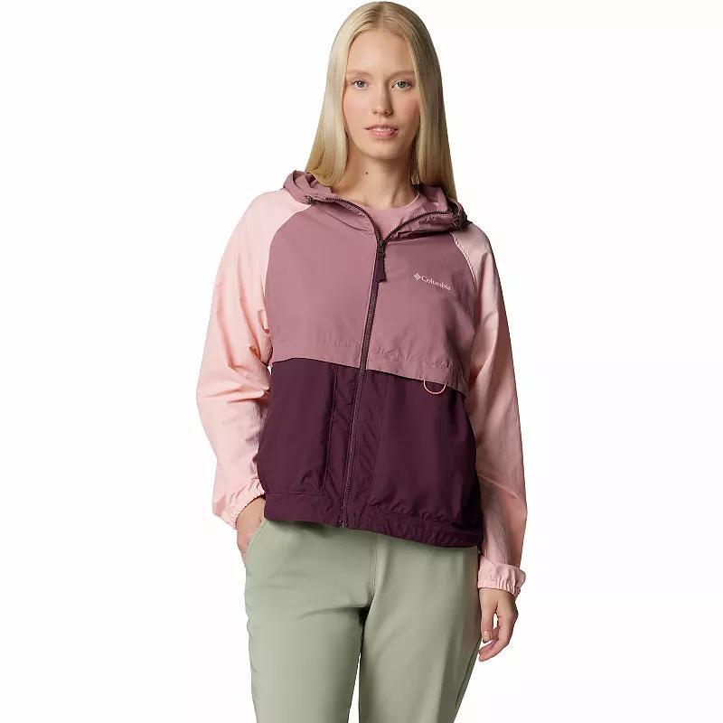Women's Columbia Spire Valley Omni-SHIELD™ Windbreaker Jacket, Size: XXL, Clematis Blue Spray Product Image