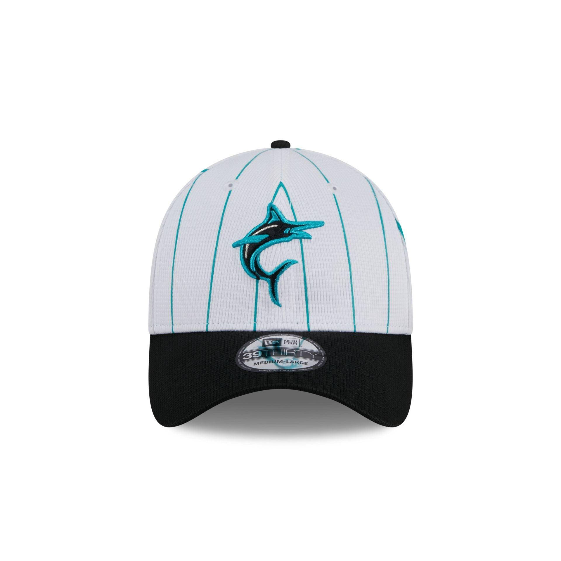 Miami Marlins 2024 Batting Practice 39THIRTY Stretch Fit Hat Male Product Image