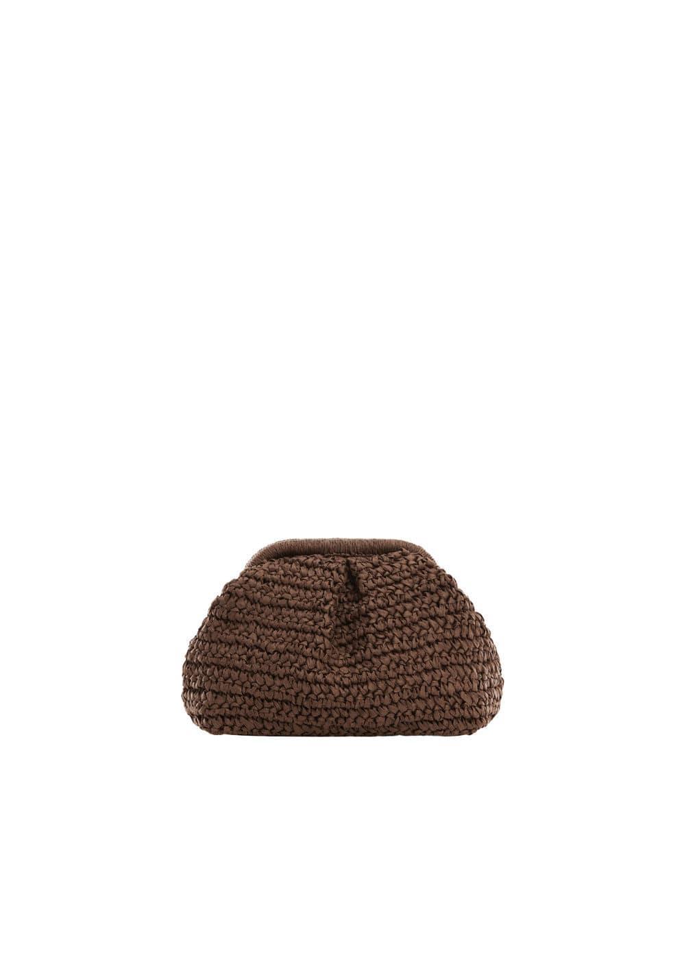 Mango Womens Natural Fiber Clutch Bag Product Image