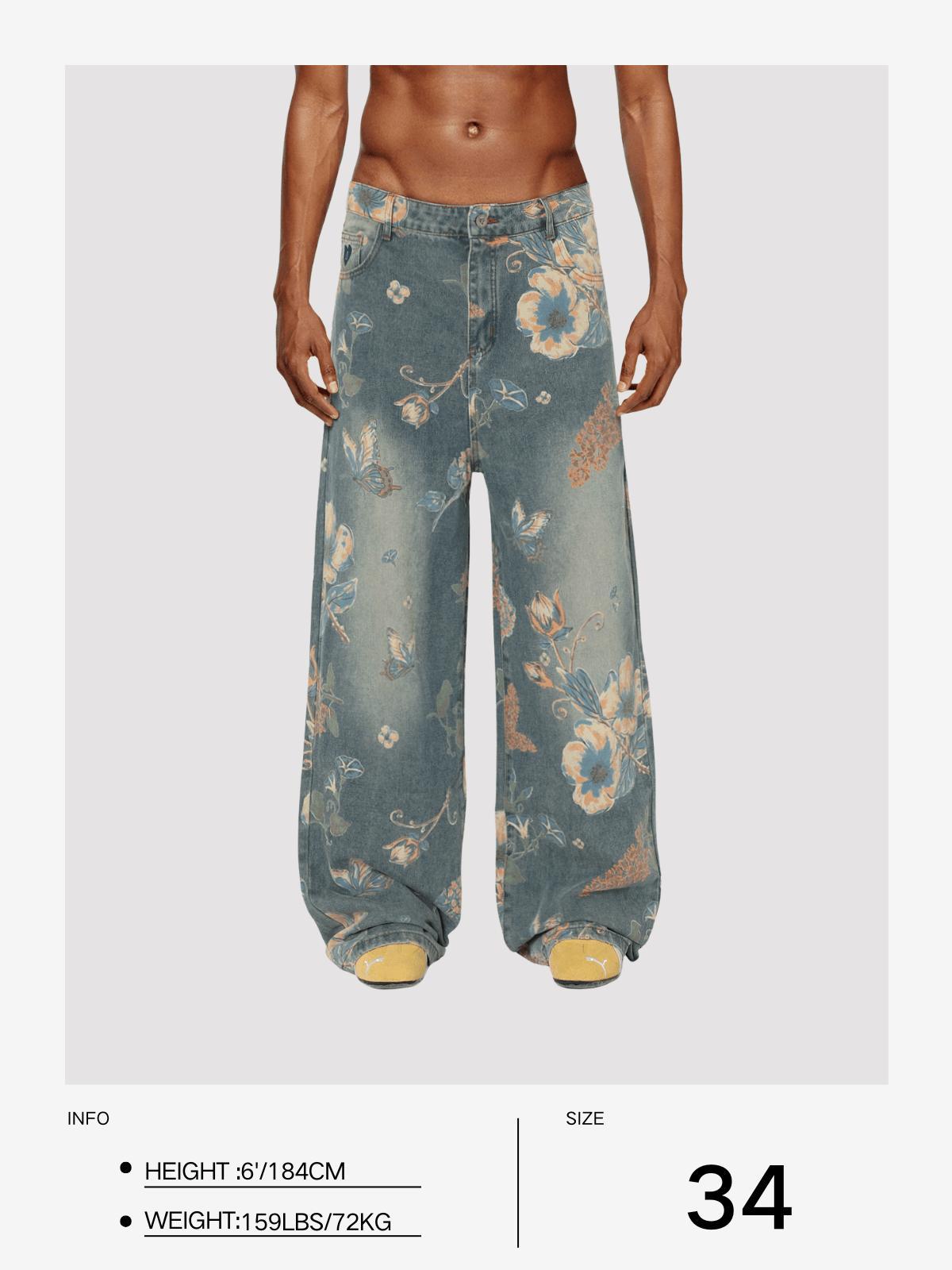 Aelfric Eden Floral Baggy Jeans Product Image