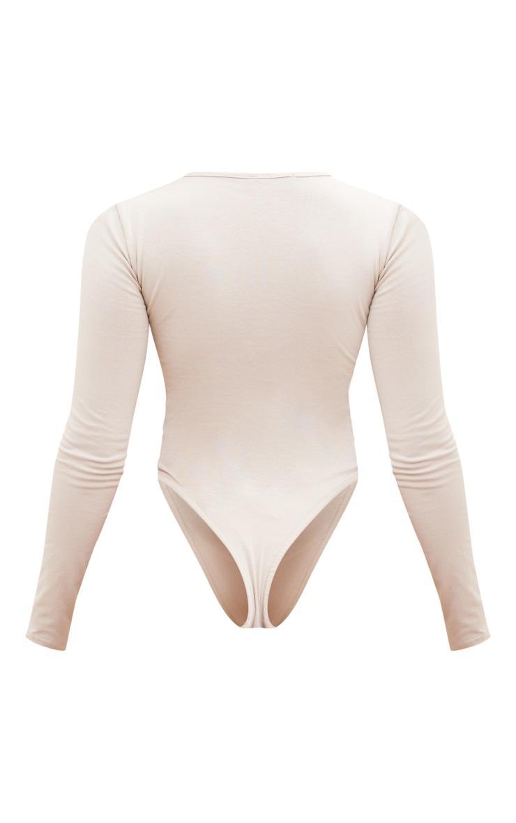 Stone Cotton Long Sleeve Bodysuit Product Image