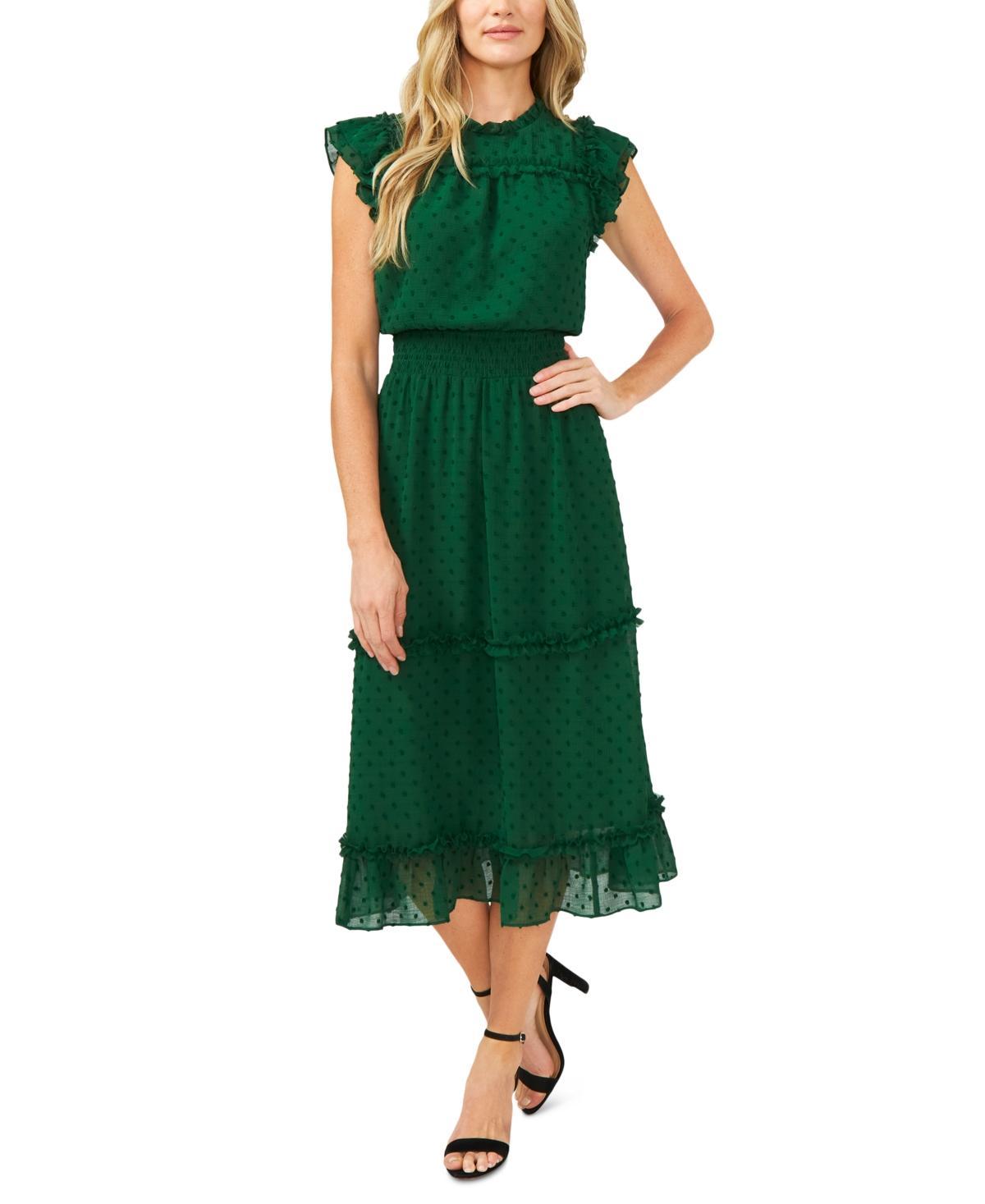 CeCe Sleeveless Clip Dot Dress (Rich ) Women's Clothing Product Image
