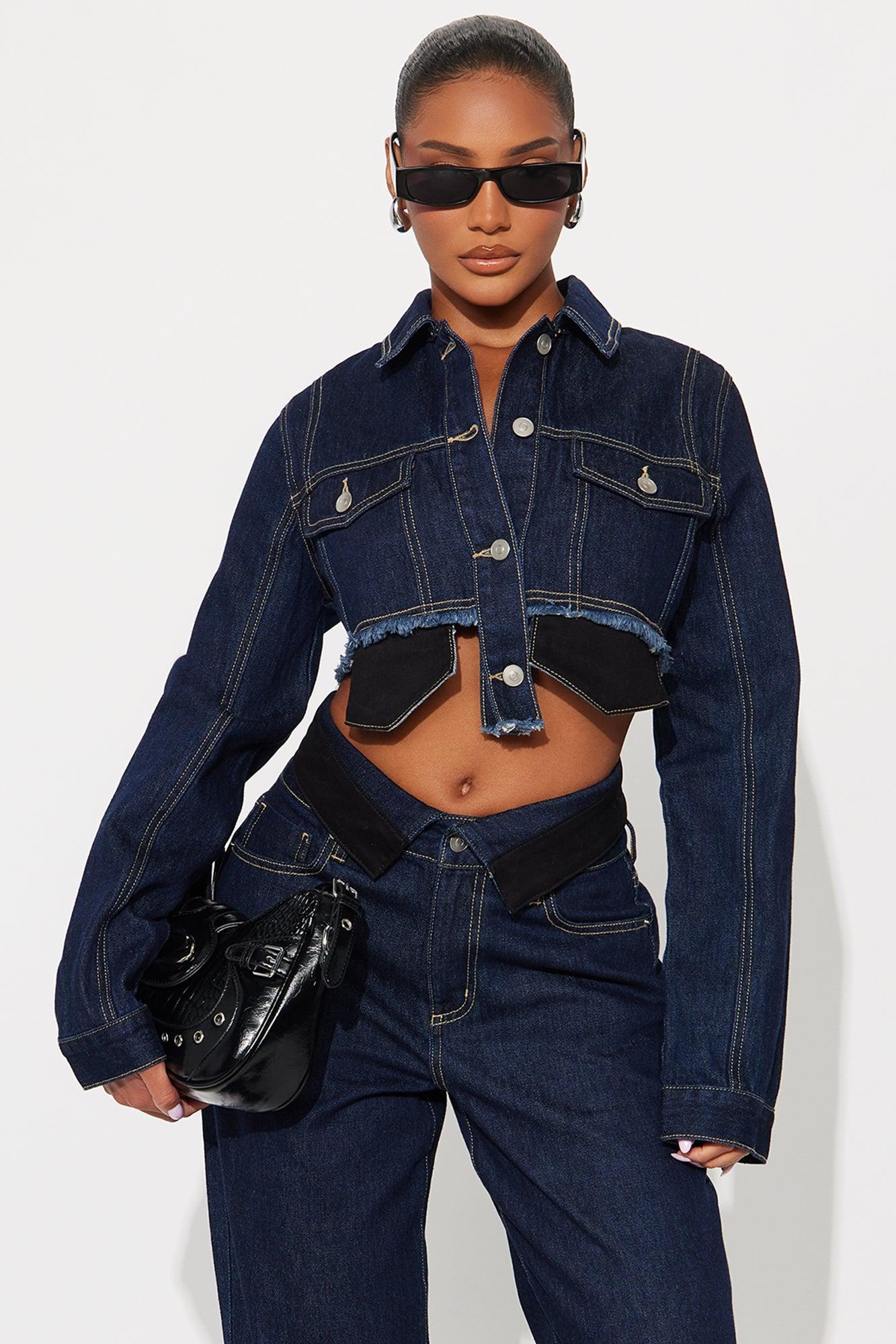 Nori Denim Washed Pant Set - Dark Denim Product Image