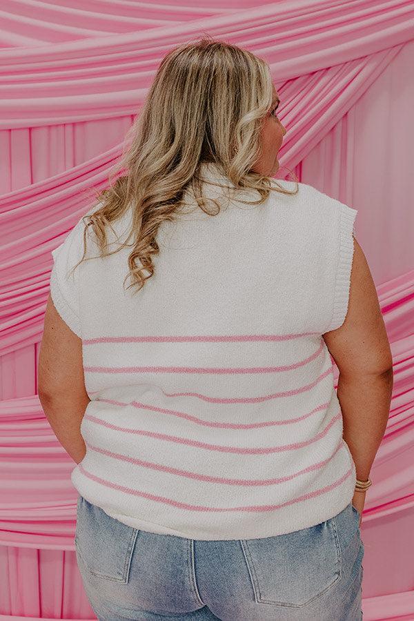 Sweet Treat Stripe Sweater Top Curves Product Image