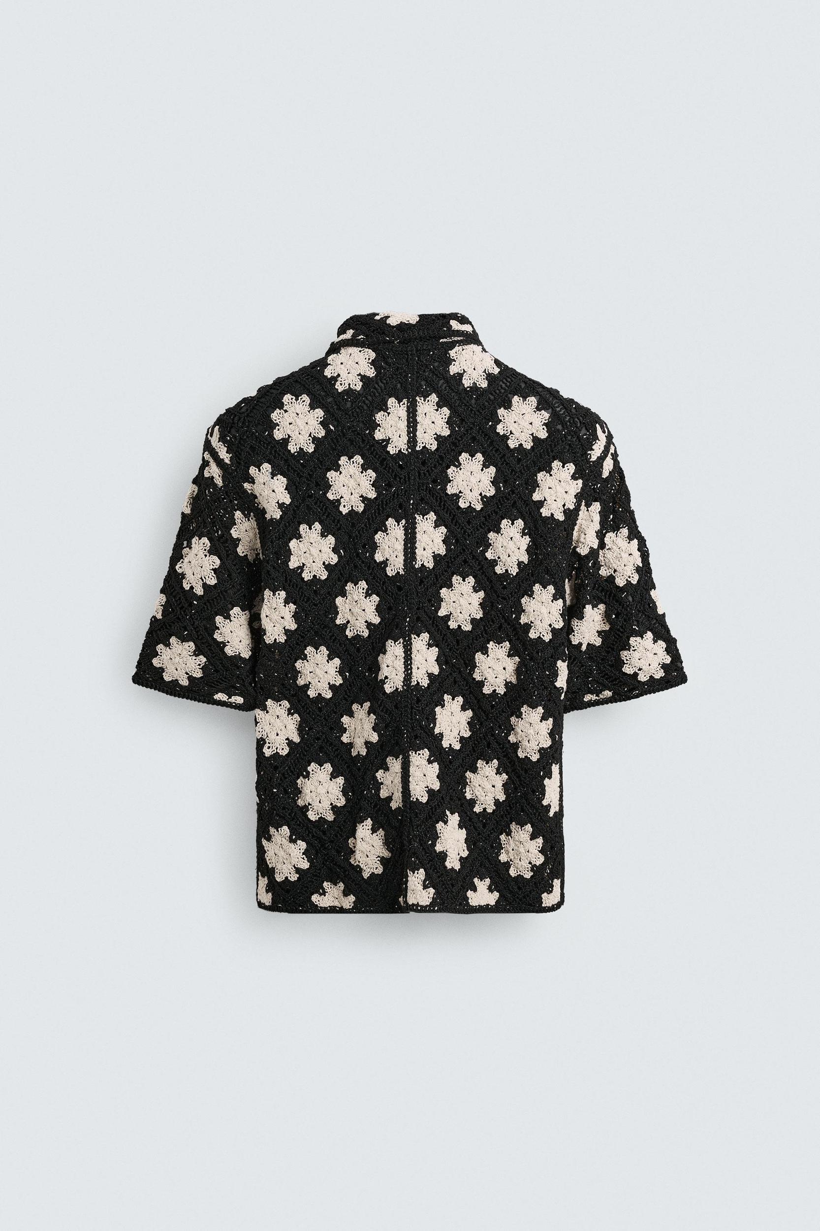 CROCHET TEXTURED SHIRT Product Image
