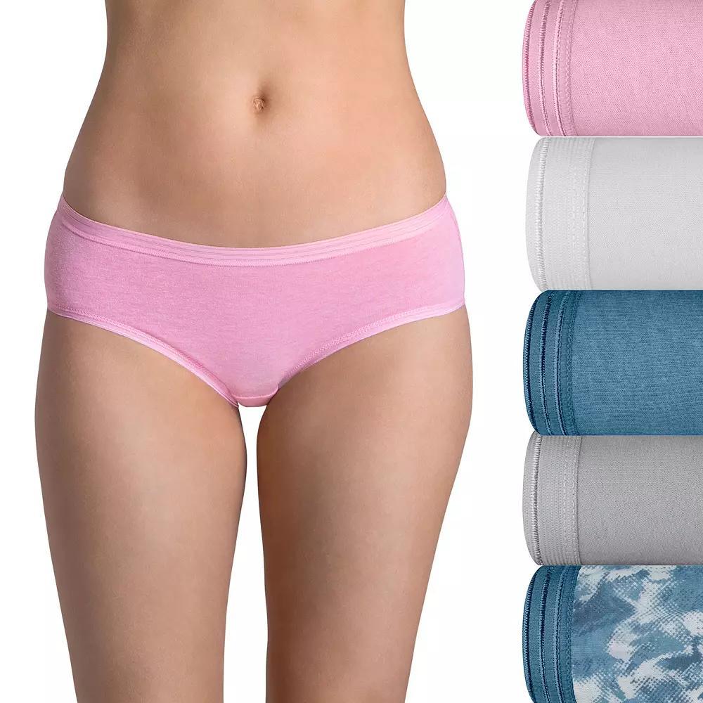 Women's Fruit of the Loom® Ultra Soft 5-pack Hipster Panties 5DUSKHP, Size: 7, Sweet Ivory Asst Product Image