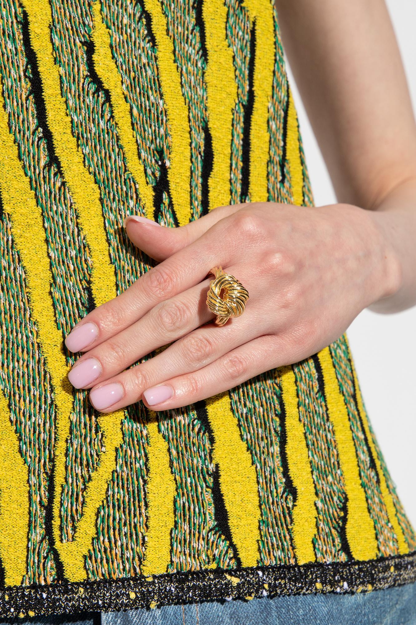BOTTEGA VENETA Silver Ring In Gold Product Image