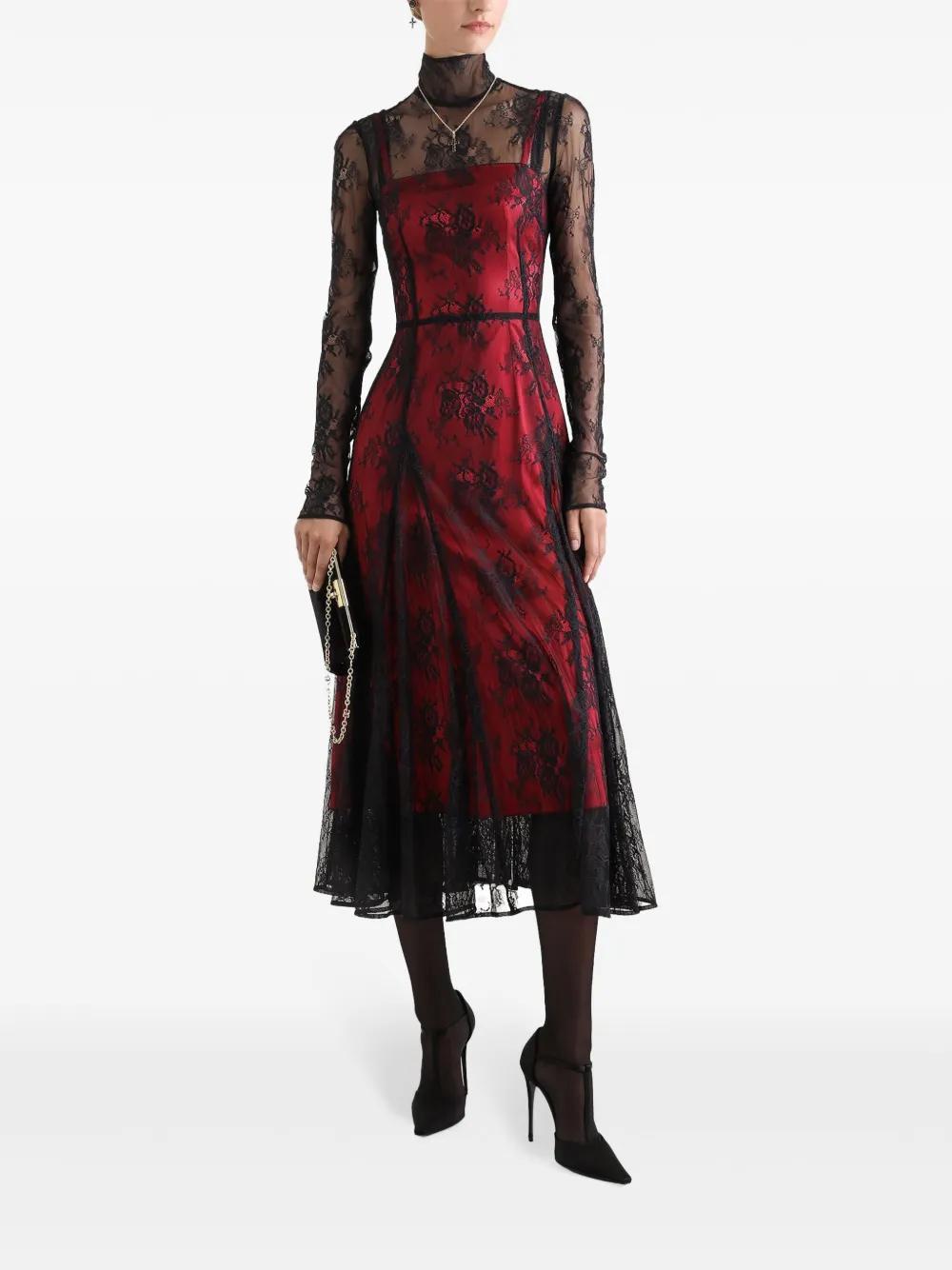 chantilly lace midi dress Product Image