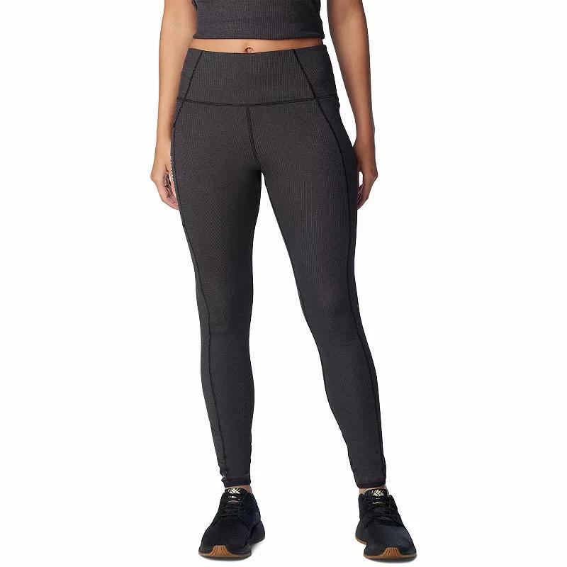 Womens Columbia Move Leggings Black Grey Product Image