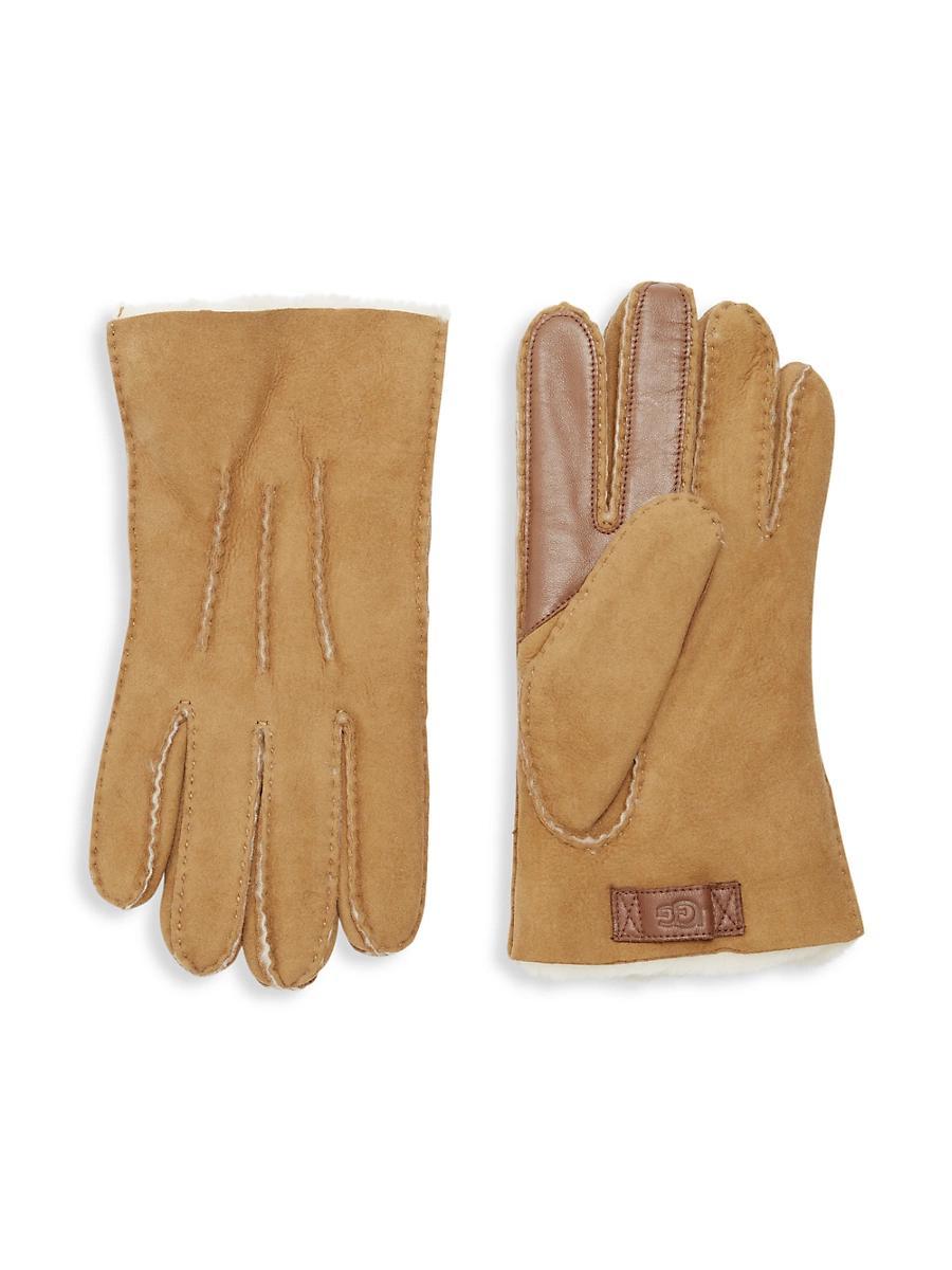 Mens Three-Cord Contrast Sheepskin Gloves Product Image