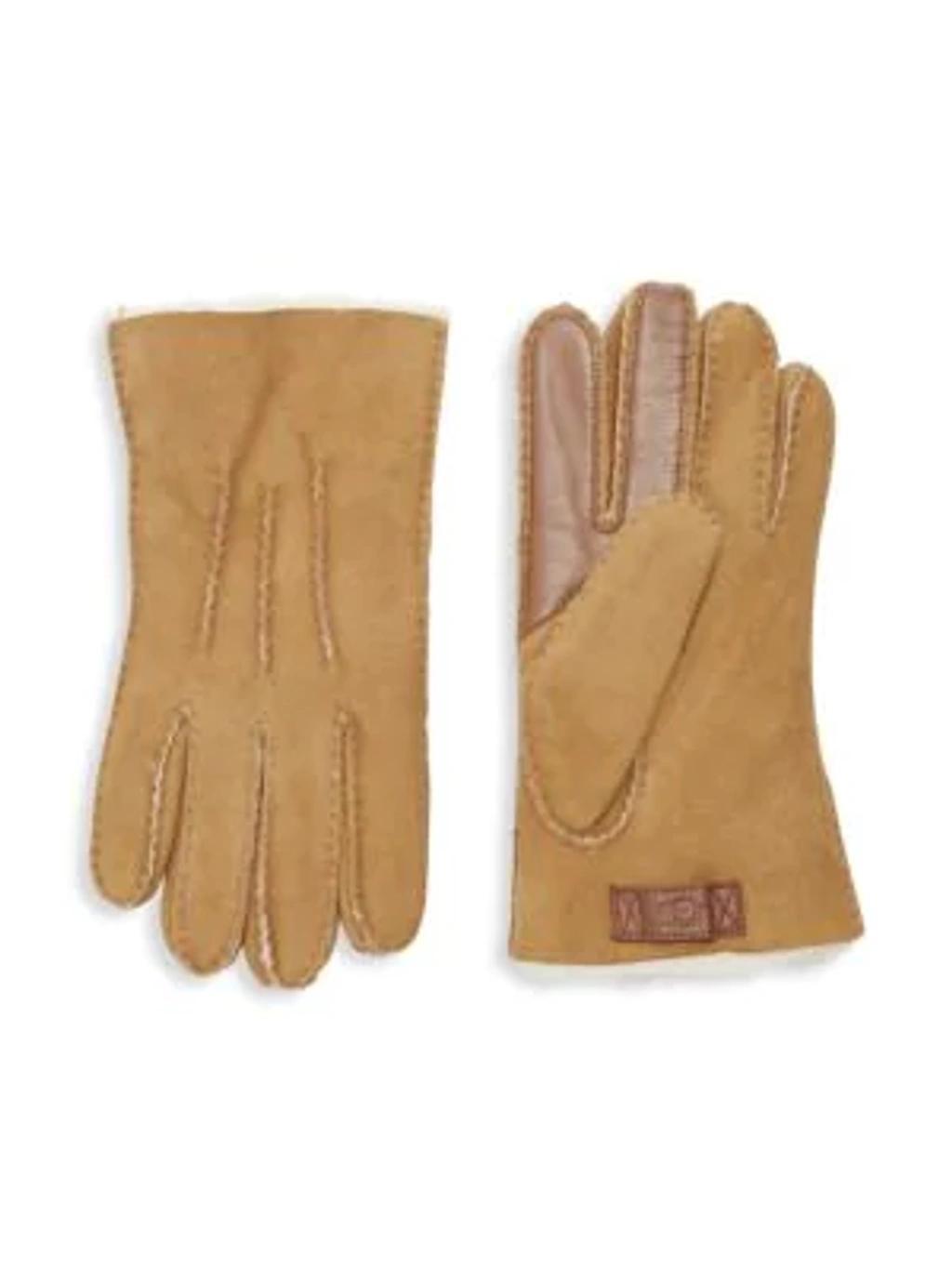 Mens Three-Cord Contrast Sheepskin Gloves Product Image