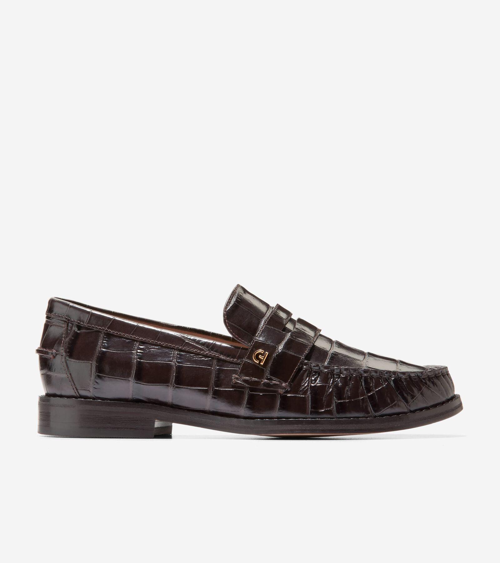 Womens Lux Pinch Leather Penny Loafers Product Image