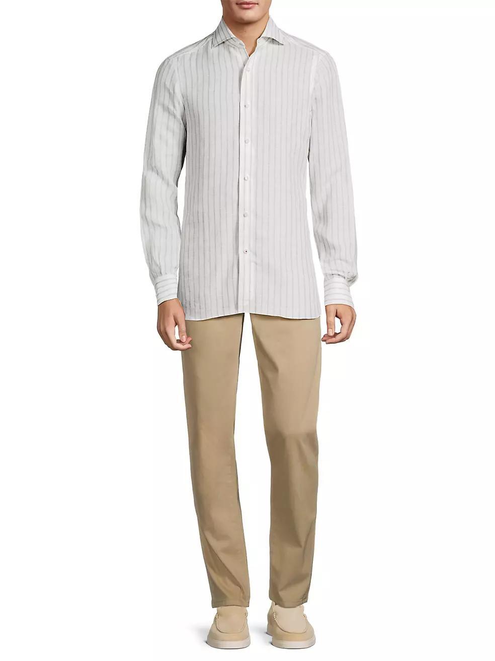 Superlino Stripe Linen Shirt Product Image