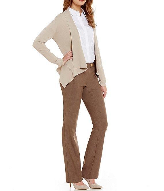 Calvin Klein Shawl Collar Long Sleeve Open Front Knit Cardigan Product Image