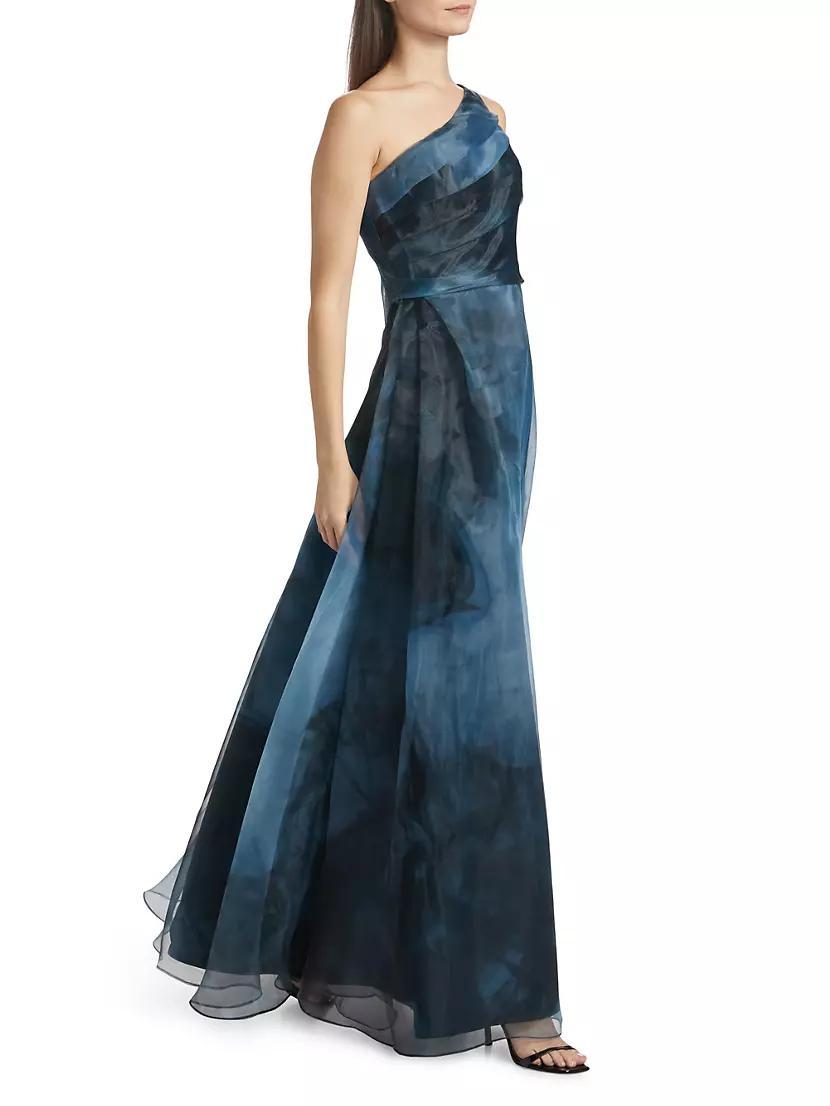 Printed Organza Asymmetric Gown Product Image