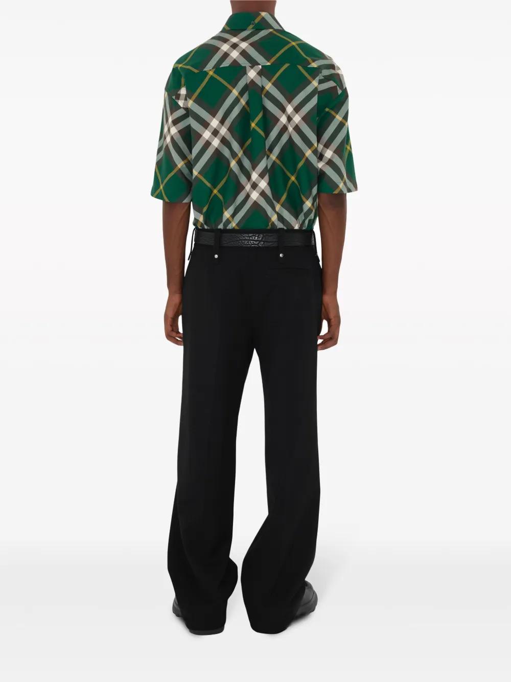logo-embroidered plaid shirt Product Image