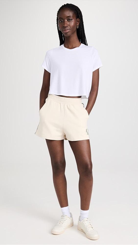 Alo Yoga Cropped All Day Short Sleeve Tee | Shopbop Product Image