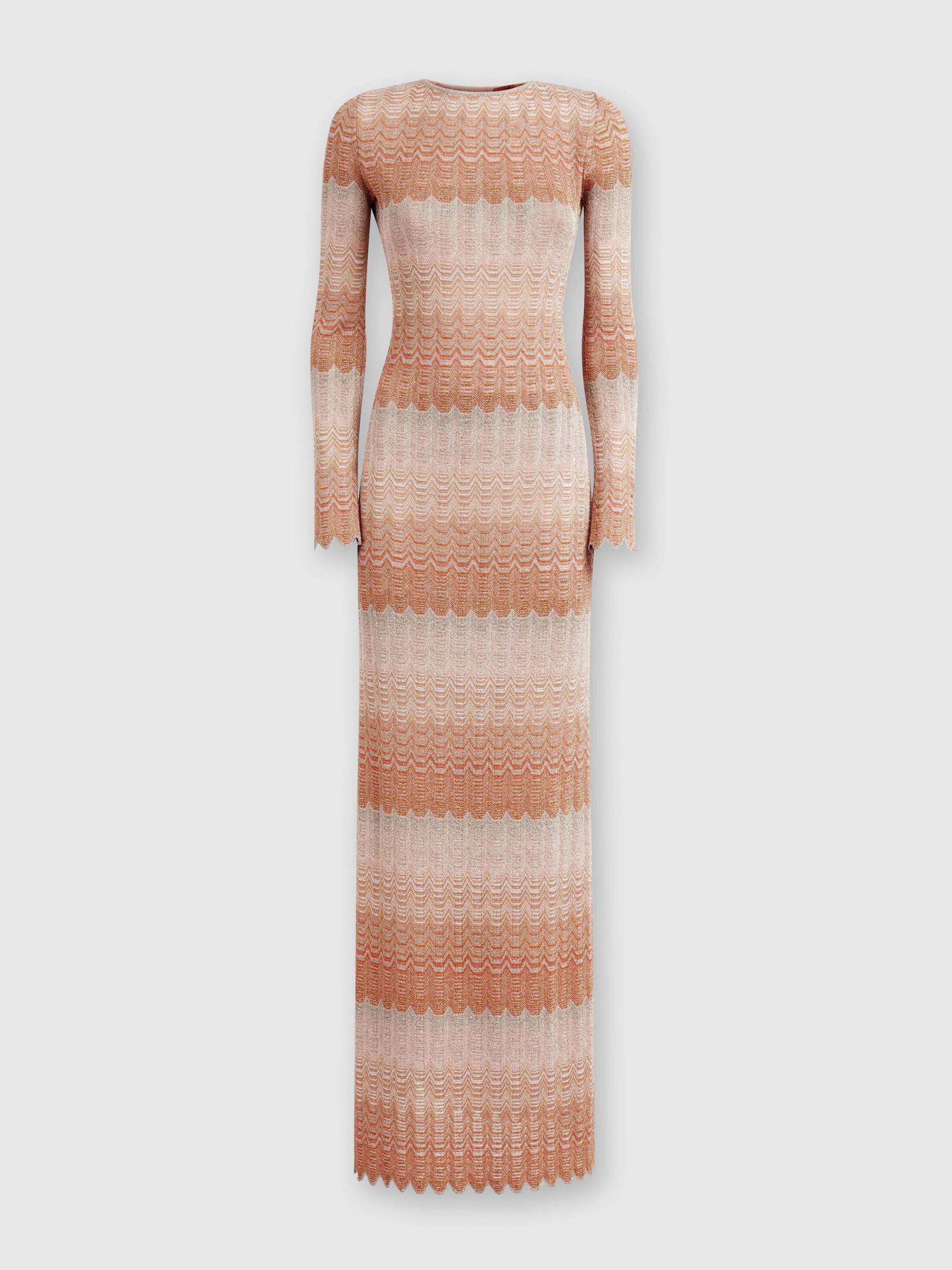 Long dress with lamé Greek motif Product Image