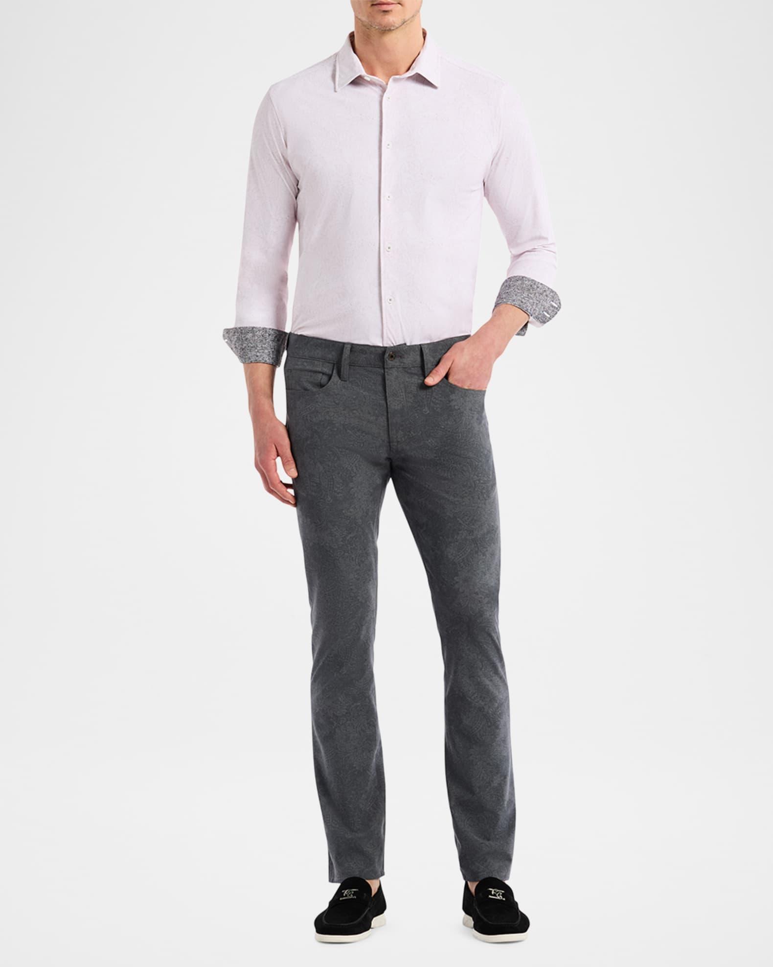 Men's Alton Tonal Paisley Slim Five-Pocket Pants Product Image