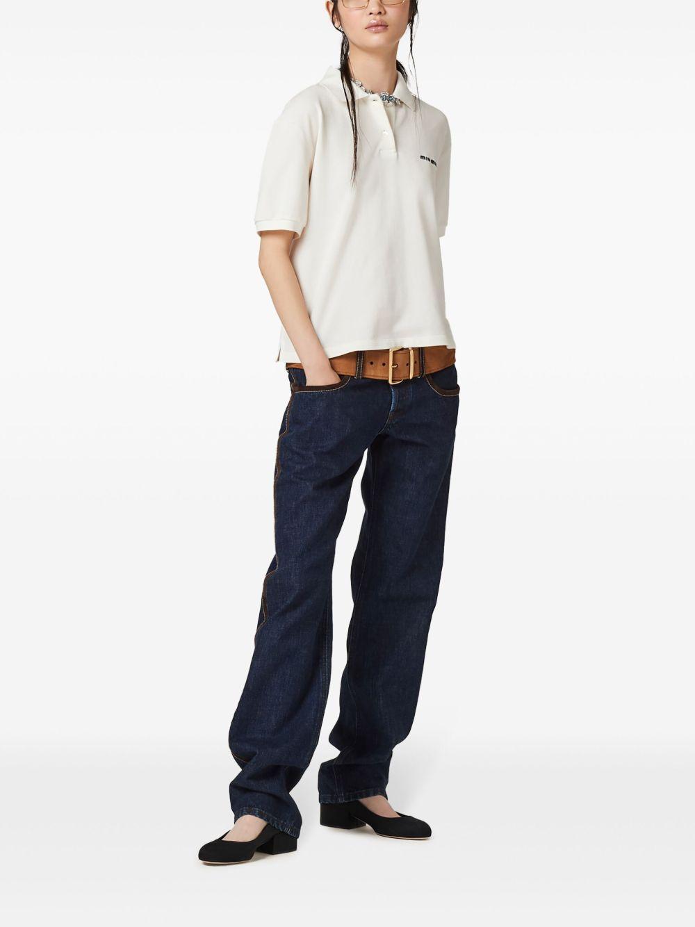 logo-embroidered cotton polo shirt Product Image