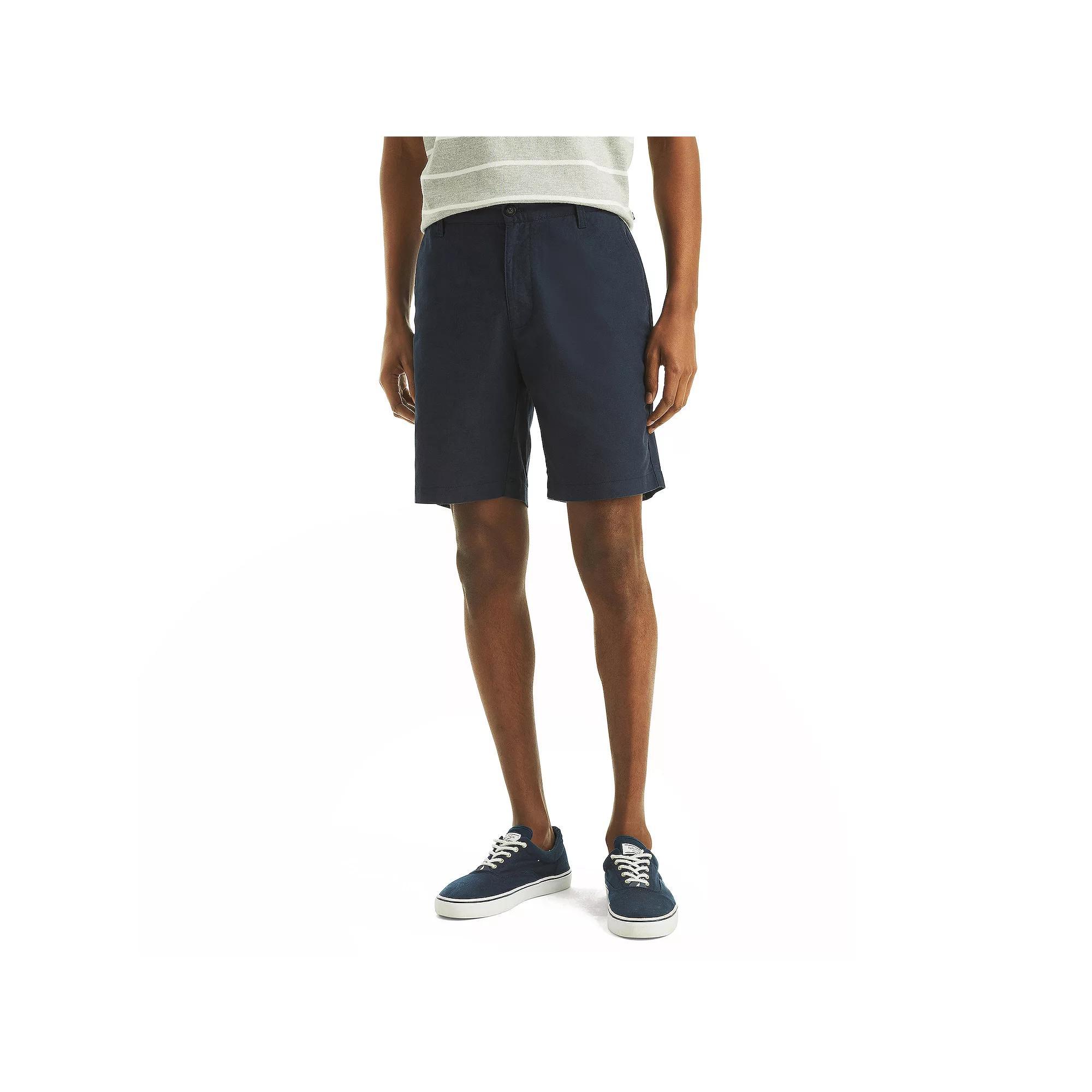 Men's Nautica 8.5-Inch Linen Deck Shorts, Size: 32, Blue Seas Product Image